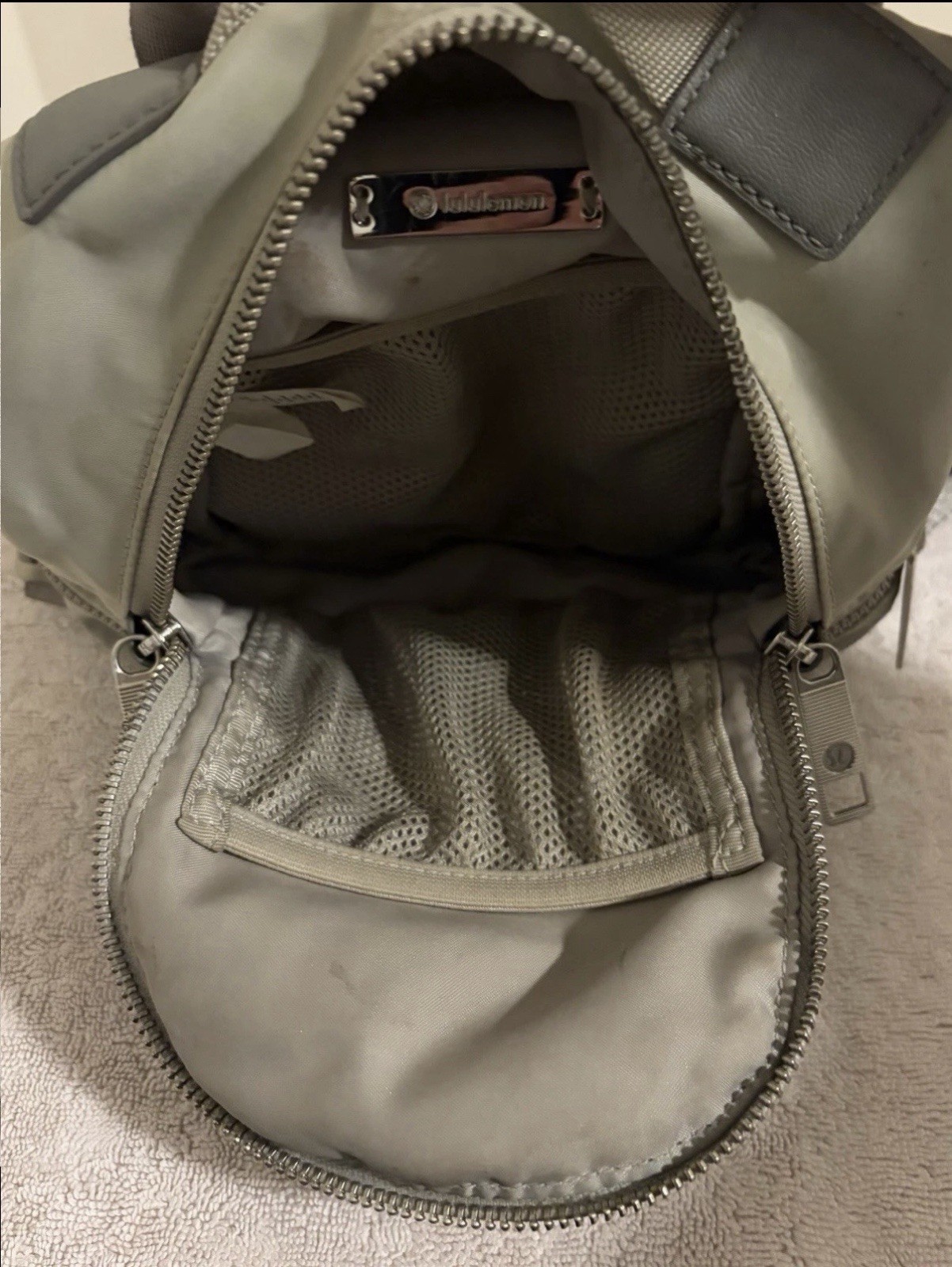 Lululemon City Adventurer BackpackGray Travel Gym Bag Fair Condition