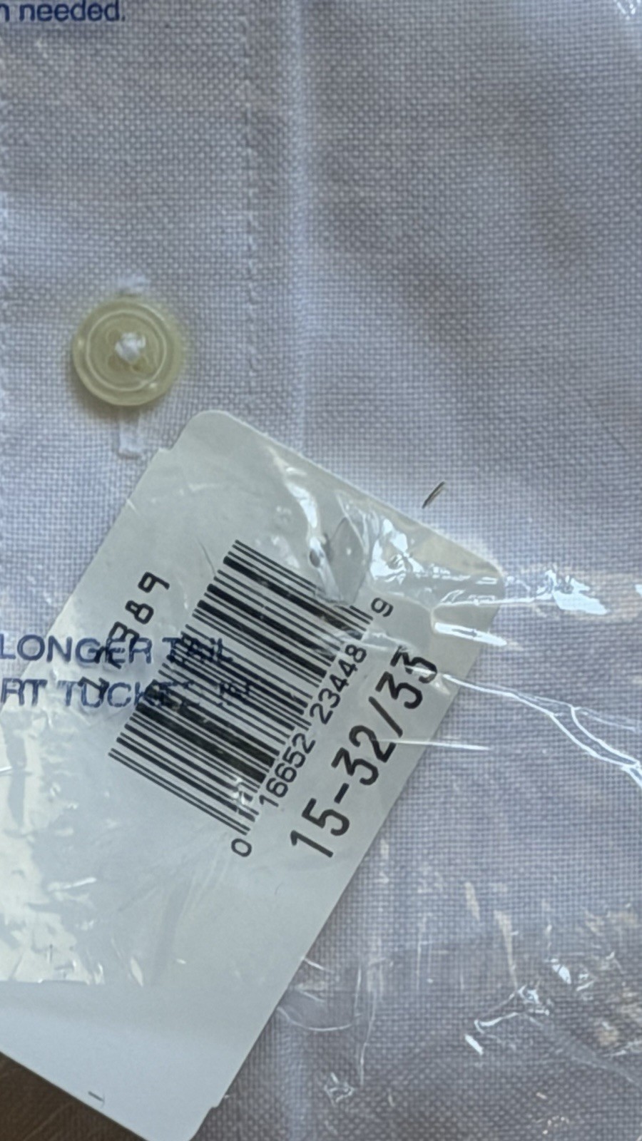 Editions Van Heusen White Long Sleeve Men Button Down Dress Shirt Large 15-32/33