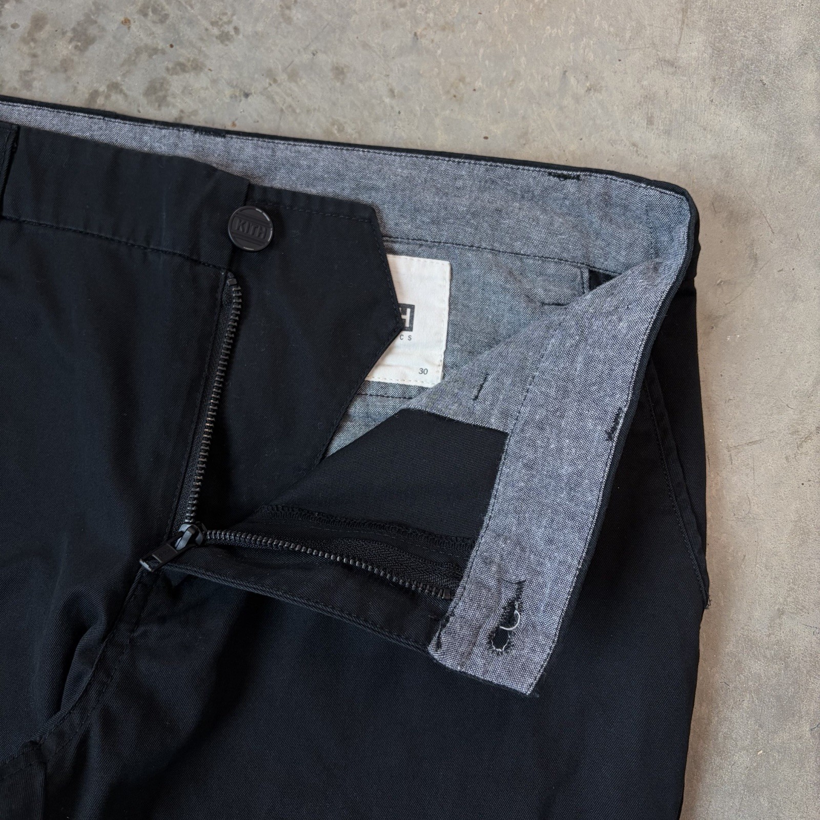Kith Classics Mercer 1 Pants Original Ronnie Fieg Jogger Black Casual Mens 31×28