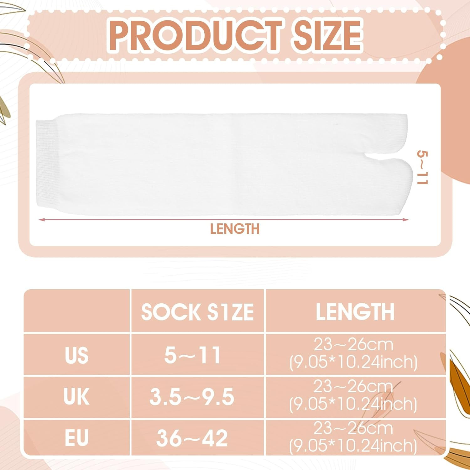 Japanese Tabi Socks White 4 Pairs Split Toe US Size 5-11 for Men Women