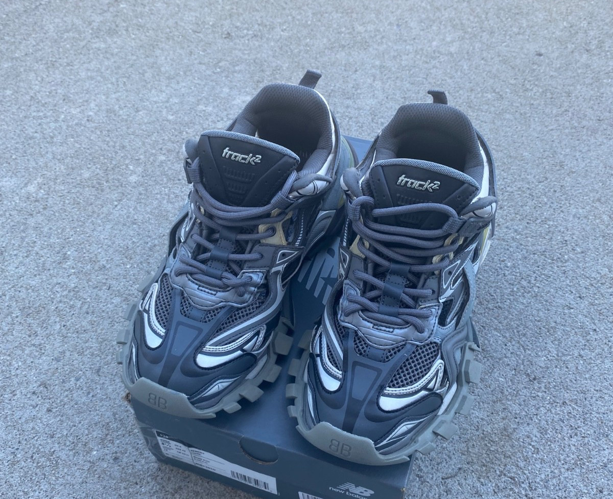 Balenciaga Track Sneakers Black/Grey Size 8 – Good Condition – Authentic