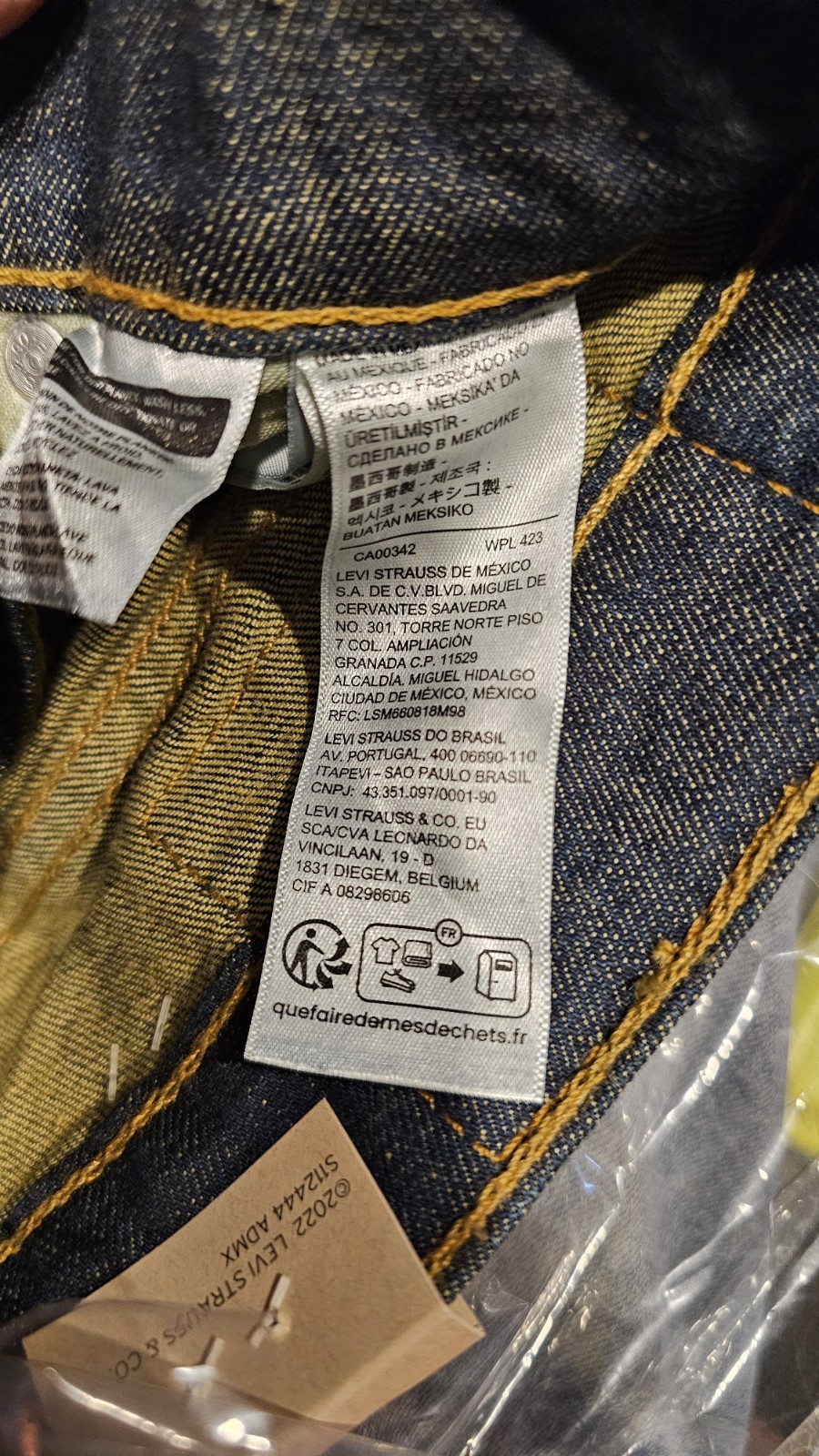 Levis 511 Slim Fit Mens Jeans Stretch 30×34 Blue Dark Wash Denim Cotton Blend