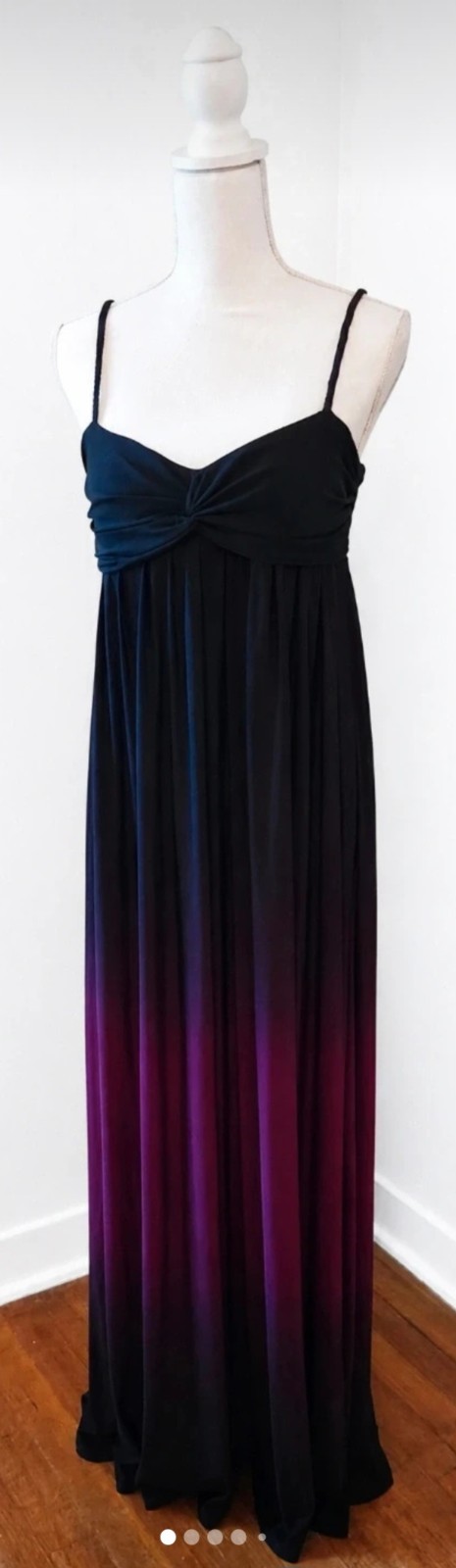 Authentic Vintage Y2K Bisou Bisou by Michele Bohbot Ombre Goddess Maxi Dress