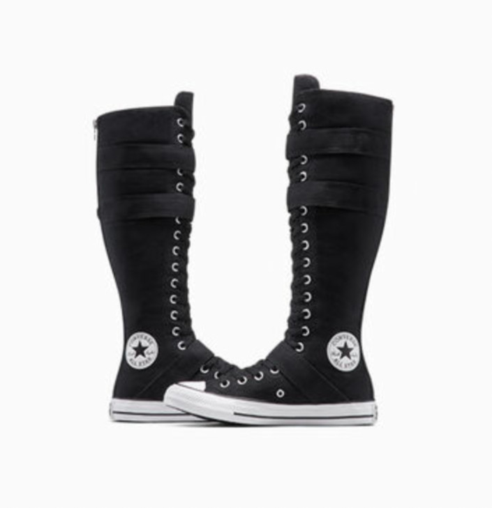 Converse Chuck Taylor XXHi Buckles Knee High A14873C Black Boots M 8 W 10 41.5