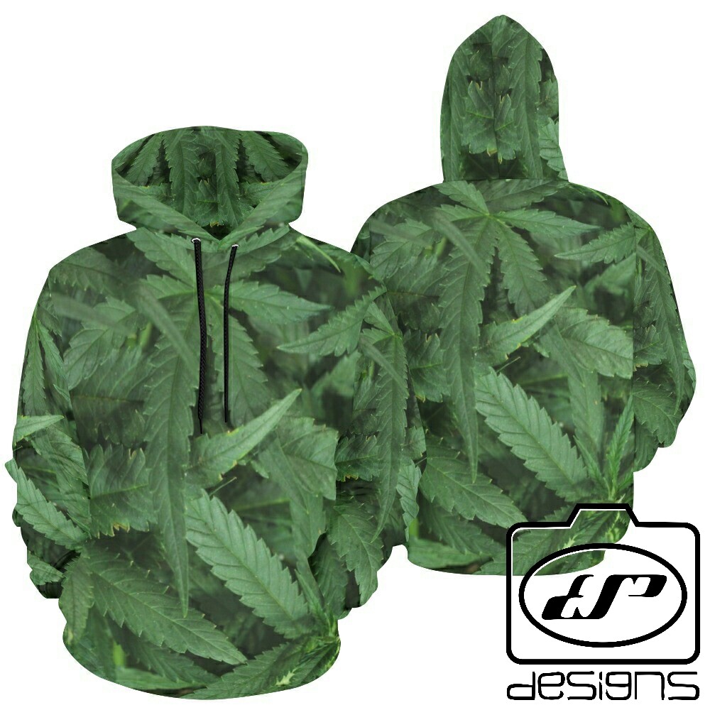 High resolution marijuana plant 420 all-over print sublimation hoodie MENS SIZES