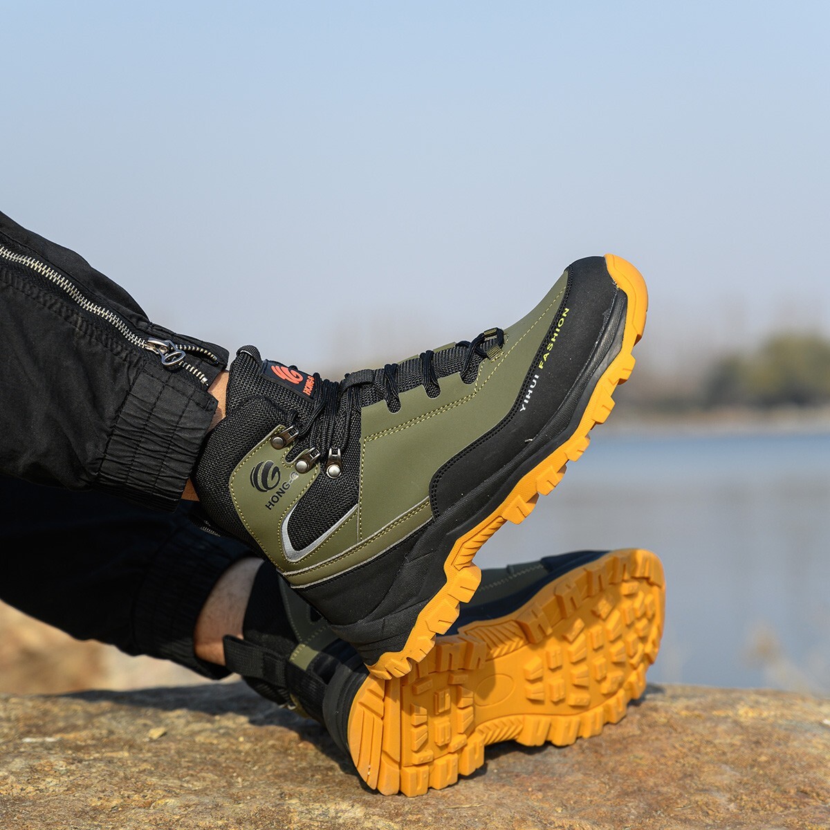 Comfortable Mens Safety Shoes Indestructible Steel Toe Work Boots Hiking Protect