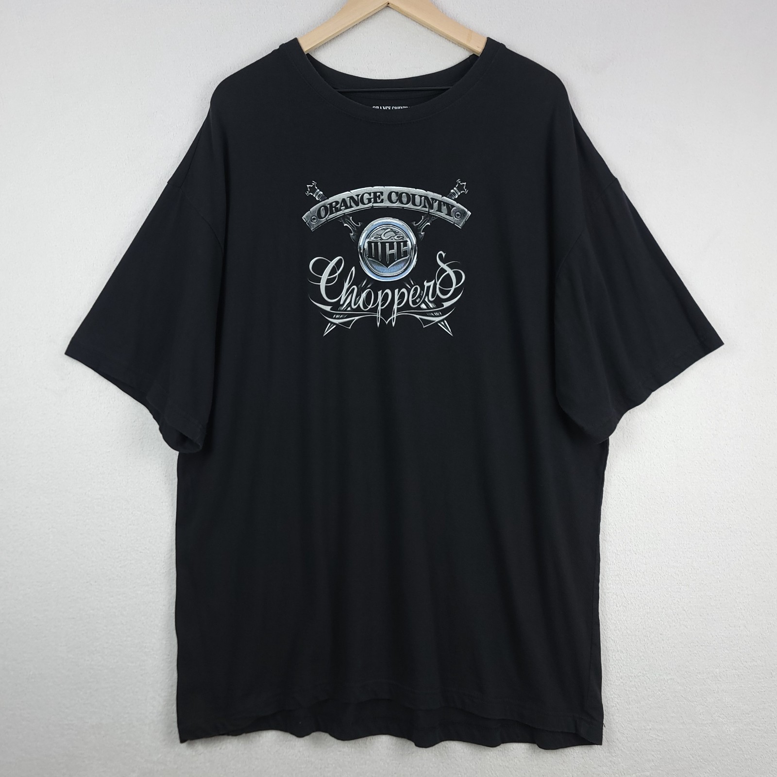 Orange County Choppers Shirt Mens 2XL Black Cotton Swords Motorcycle Biker