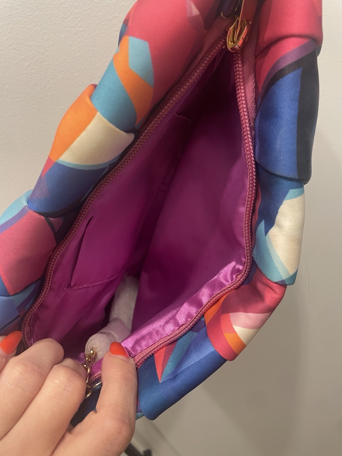 colorful satin clutch purse