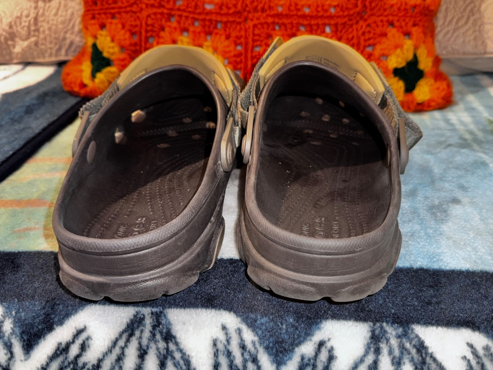 Crocs Offroad Sport Clogs Iconic Comfort Adjustable Strap Brown Size M 10 / L 12