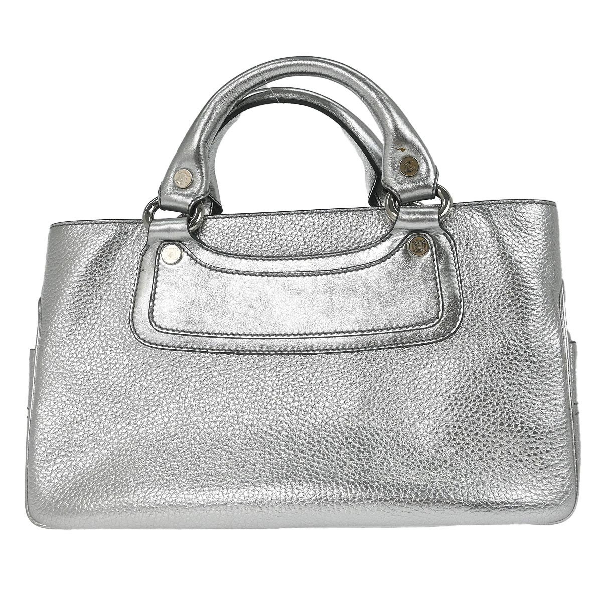 Celine Metallic Silver Leather Boogie Bag Handbag WC-BB-0038 146231
