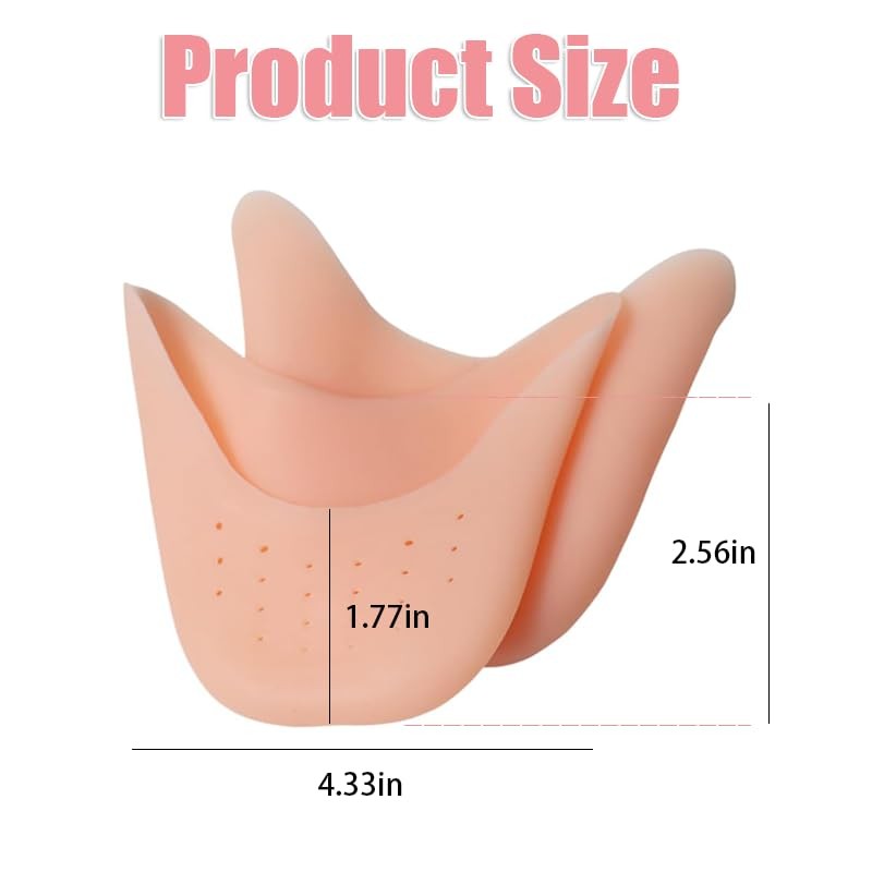 4 Pairs Silicone Toe Protectors for Ballet and High Heels – Soft Gel Dance Pa…