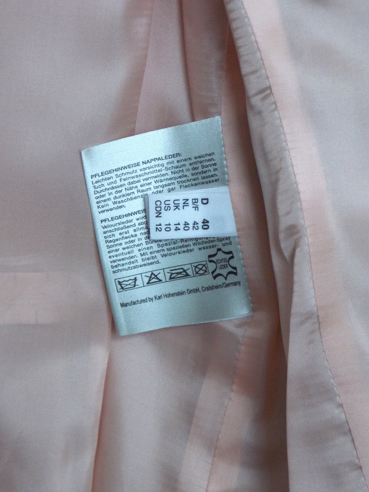 Louis Feraud Women’s Pink Leather Button Jacket Size 10