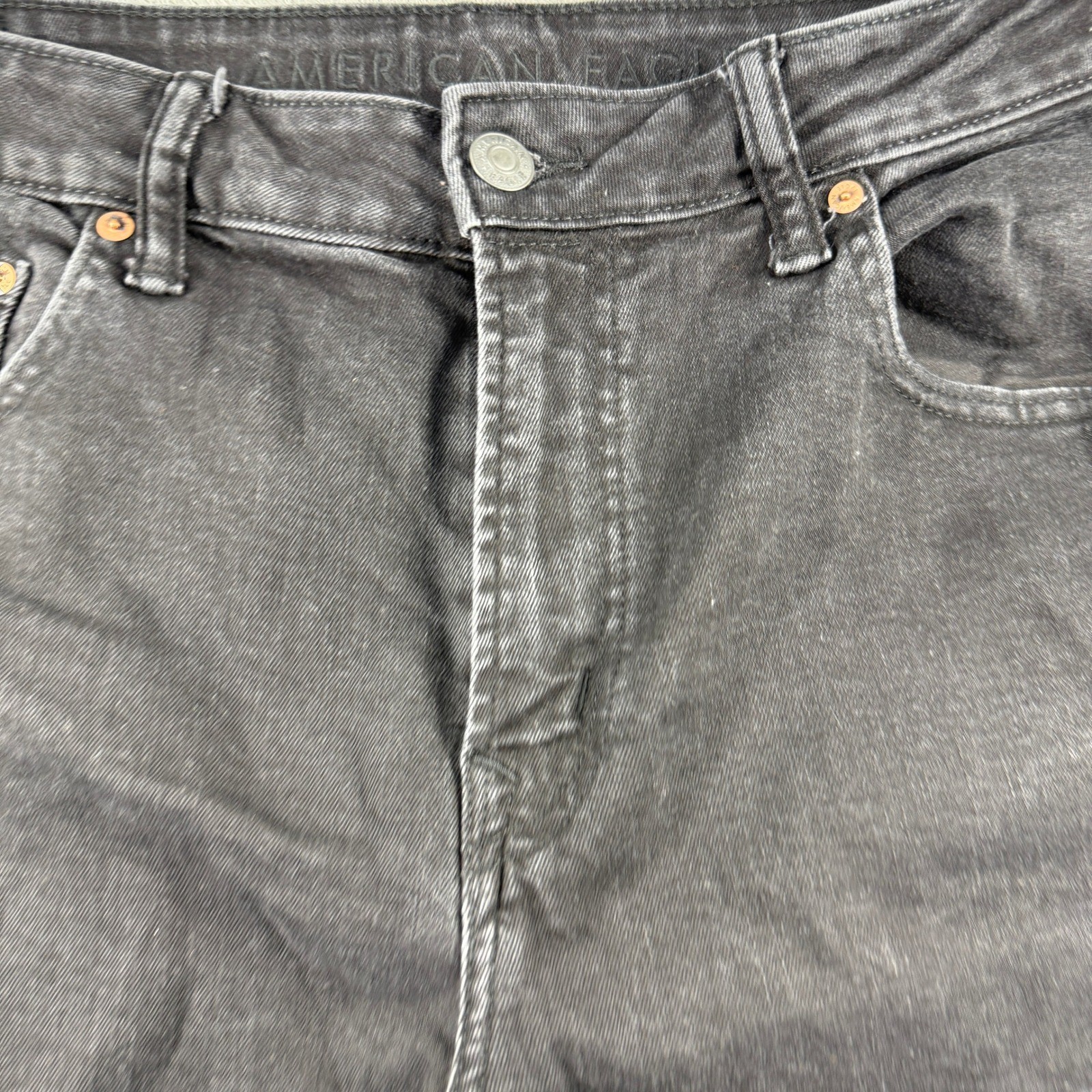 American Eagle Airflex+ Mens Black Jeans 36×30 Real Good Slim Straight Denim