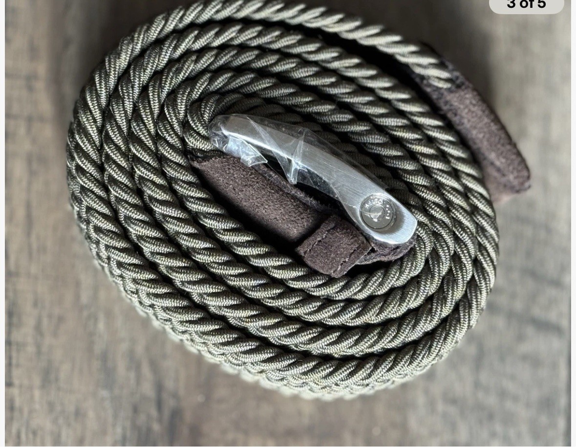 Beltology Olive Braided Adjustable Men’s Belt with Buckle SIZE 36 READ…