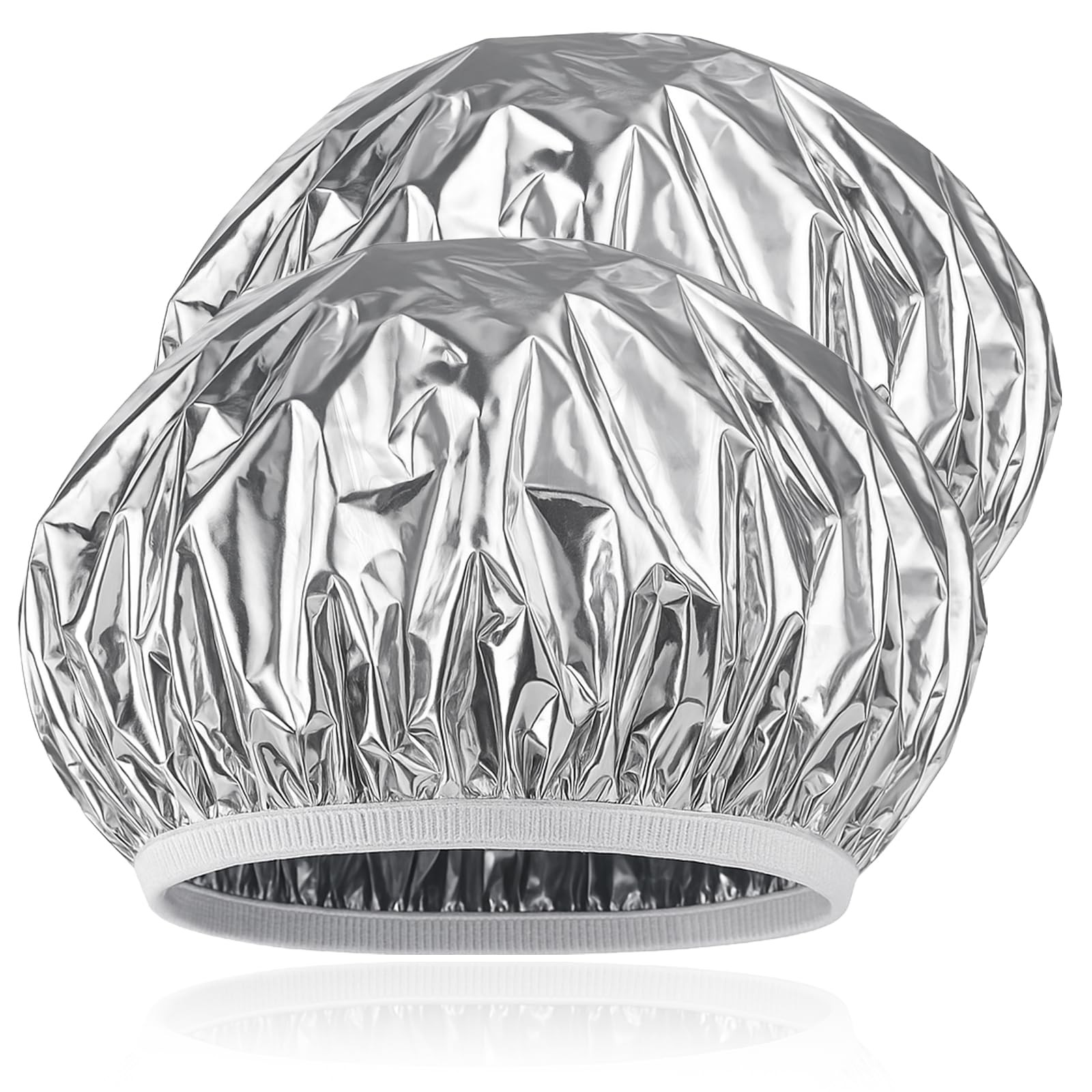 Reusable Aluminum Foil Heat Cap – Deep Conditioning Processing Cap with Elast…
