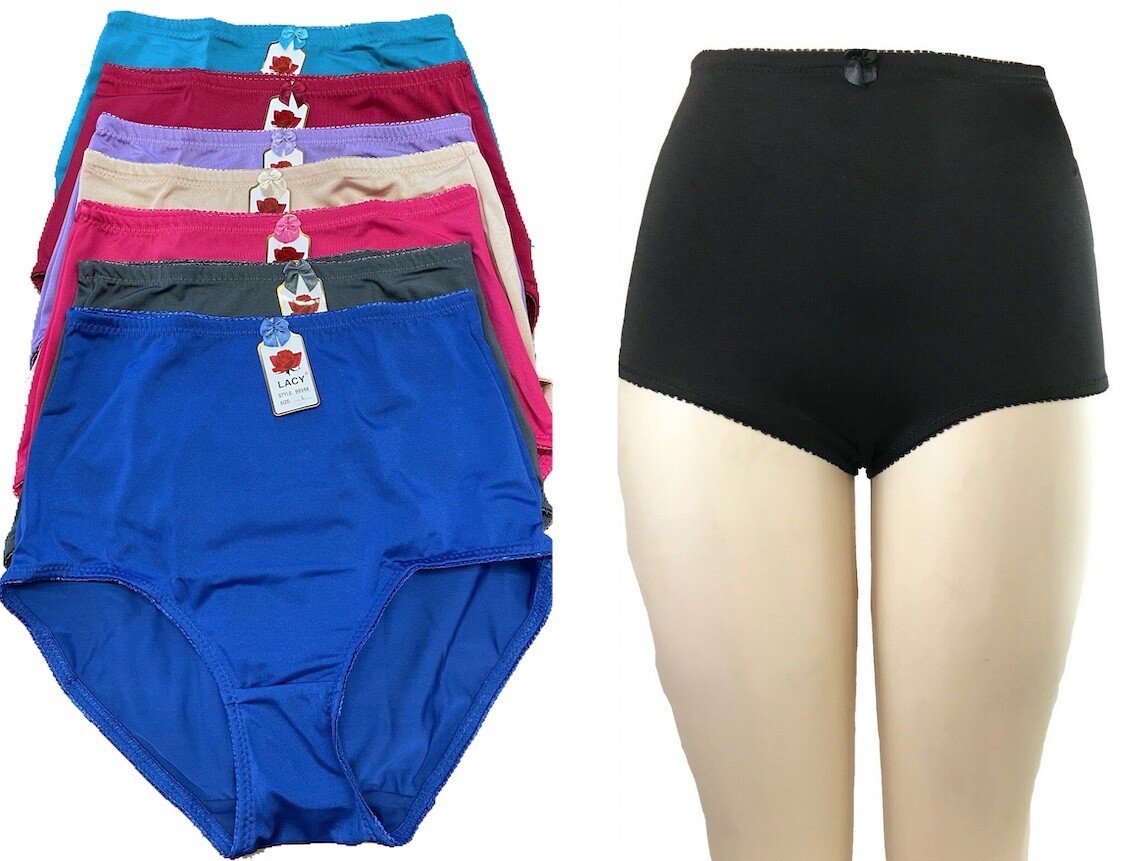Women’s 2-6 Pack High Waist Cool Brief Underwear Girdle Panties S-5XL #99348A