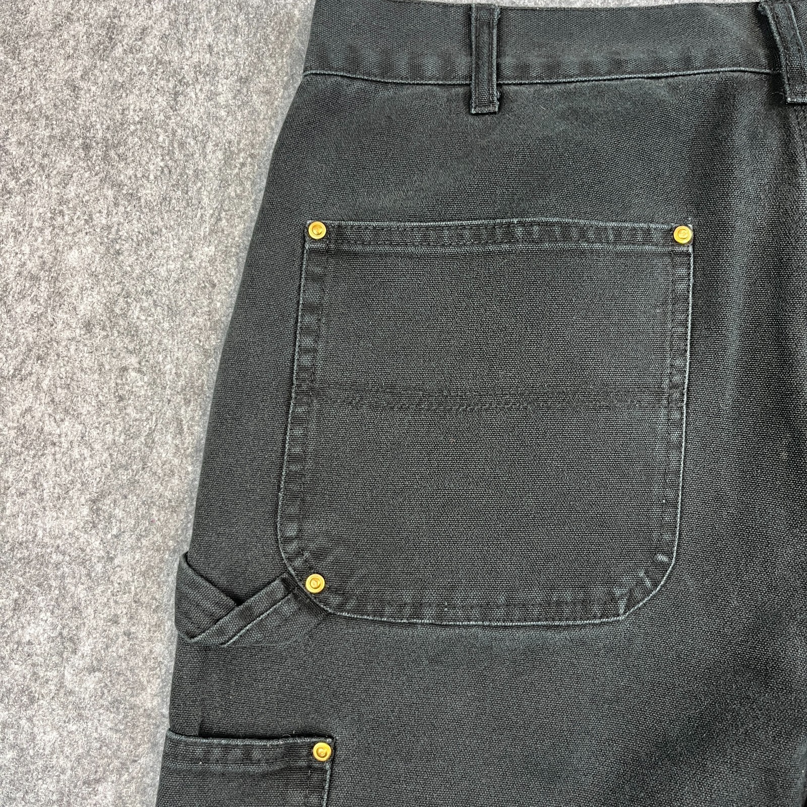 Vintage Carhartt Mens Jeans Double Knee Straight 34 32 Carpenter Loop Black