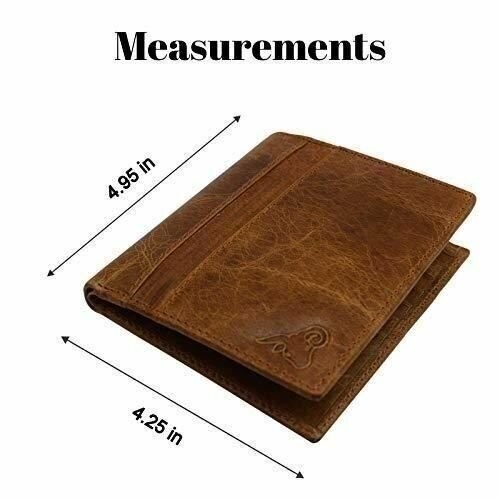 RFID Blocking Mens Leather Slim Bi-Fold Big Hipster European Wallet USA Series G