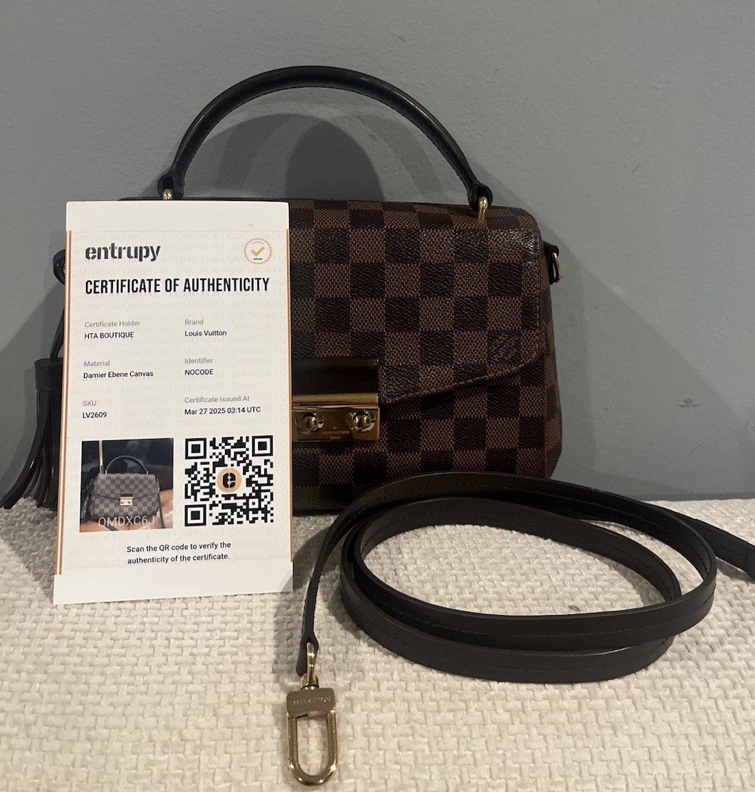 Authentic Louis Vuitton Croisette Damier Ebene