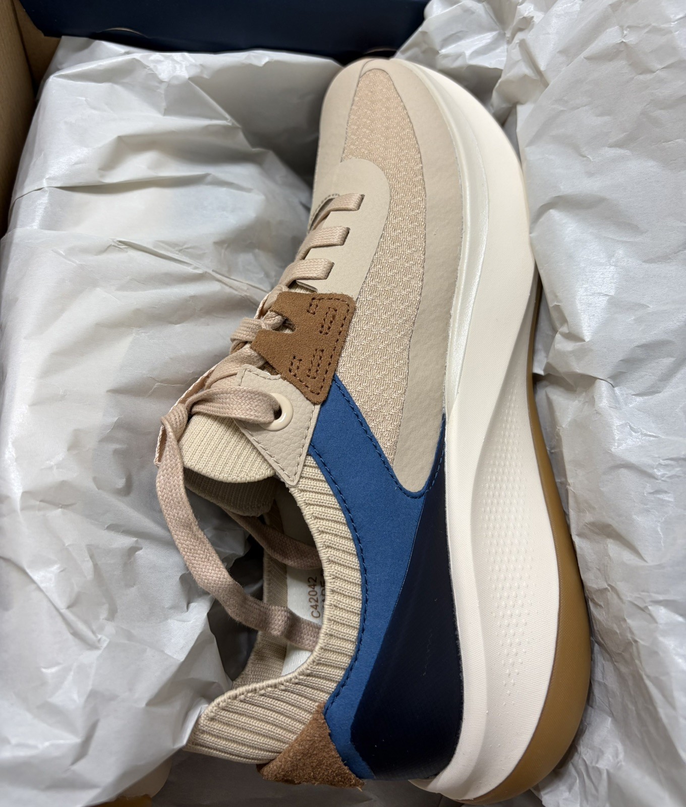Cole Haan Grand pro All day runner leather sneaker Shoe US 8M BEIGE $225.00