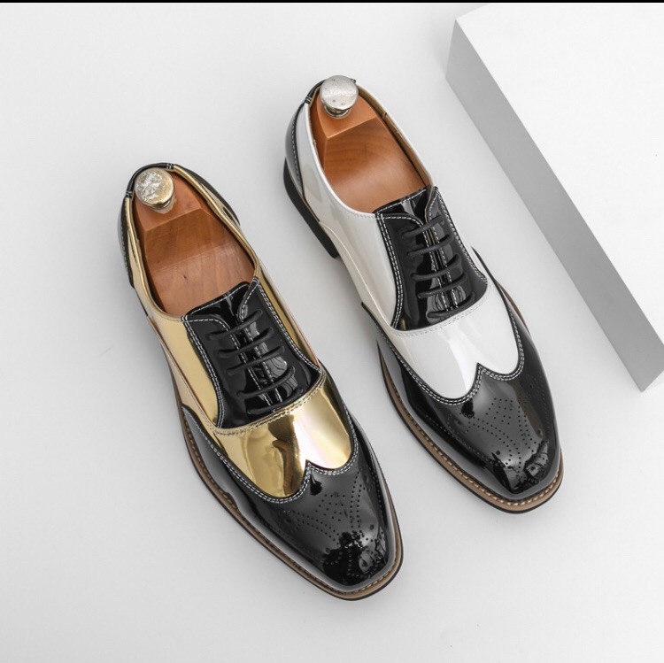 Men’s Brogue Dress Shoes Wingtip Oxford Lace Up Leather Shoes