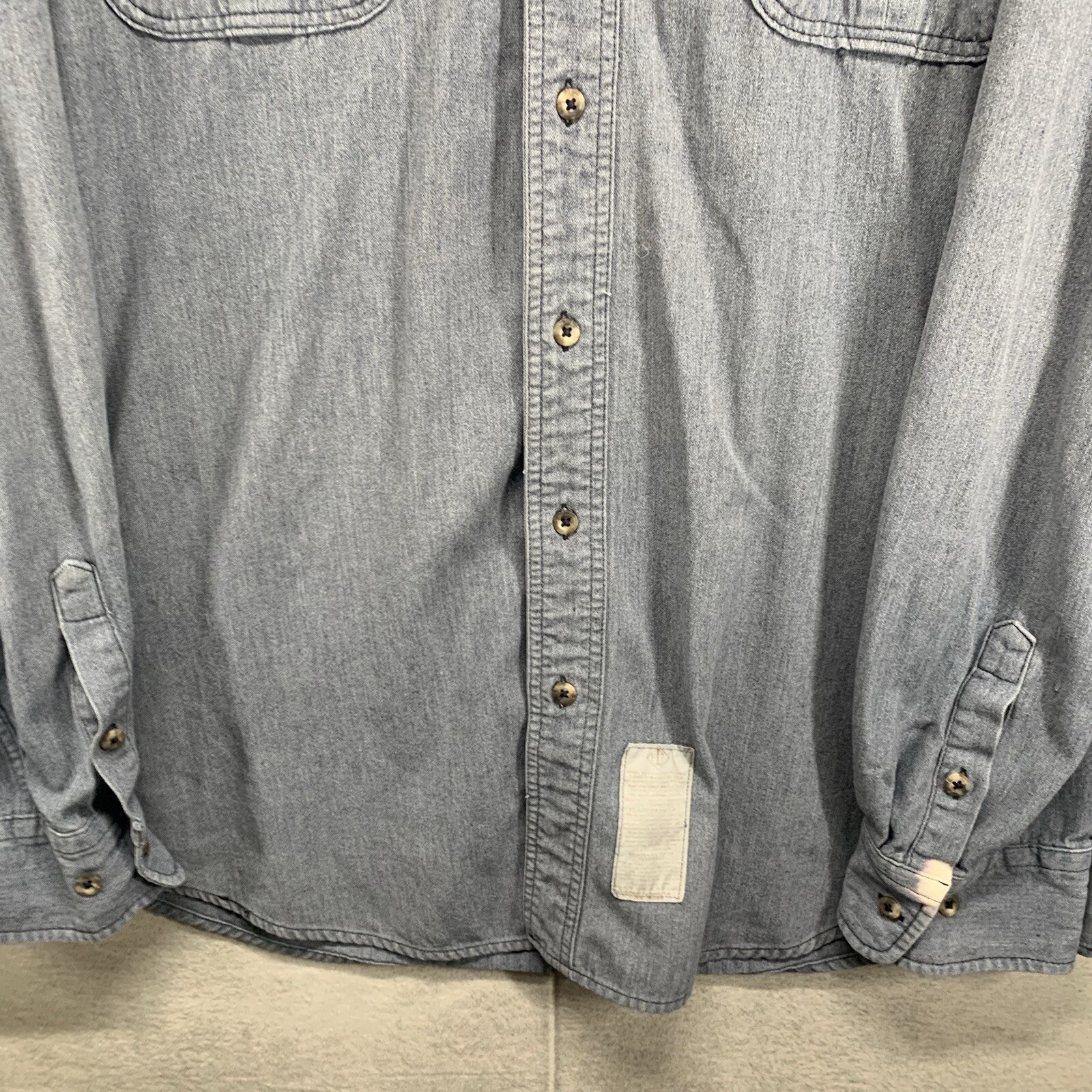 Tyndale FR Button Down Shirt 3XL 9 CAL HRC 2 ARC 9.1 Light Gray Spots & Wear