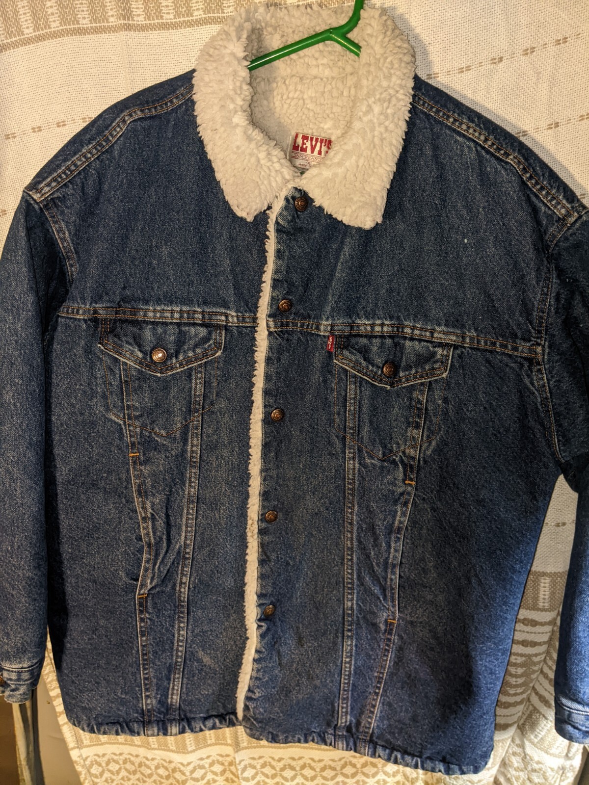Levi’s San Francisco XL Jacket Dark Denim Sharpa Lined Vintage Winter