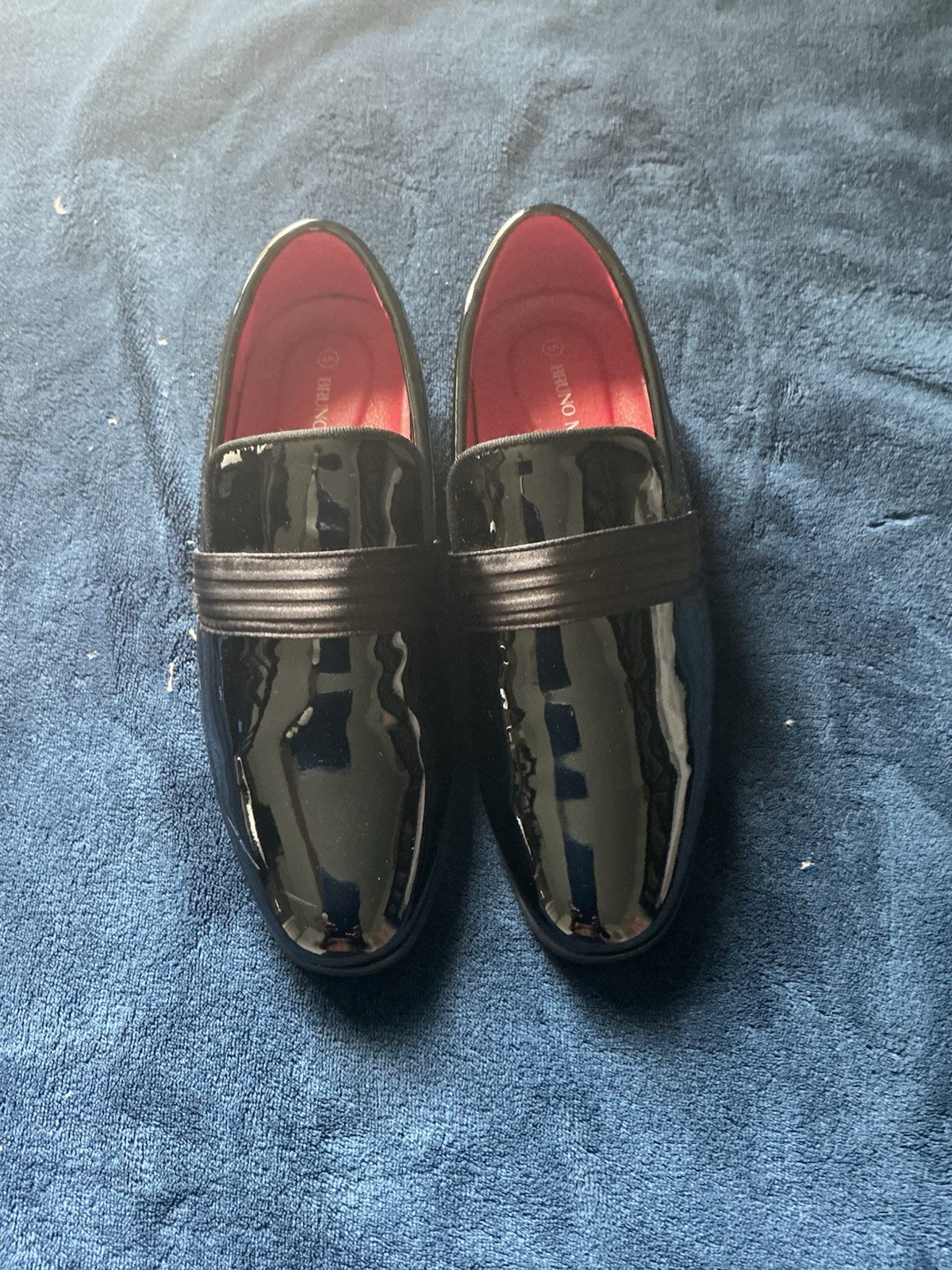 Bruno Marc Men’s Black Dress Loafer Slip-On Synthetic Upper US 5 EU 37.5