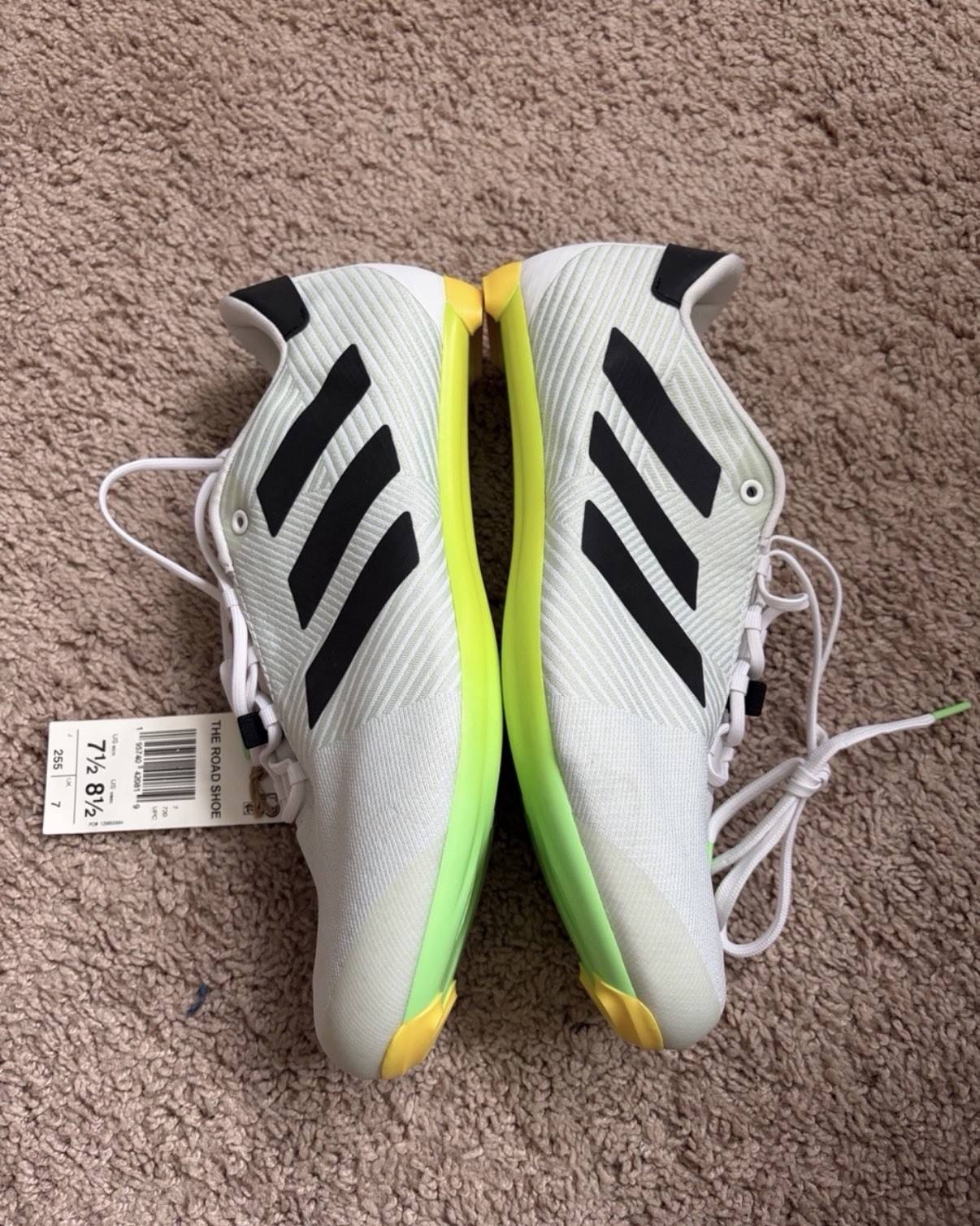 adidas the road black, green,Men’s US 7.5