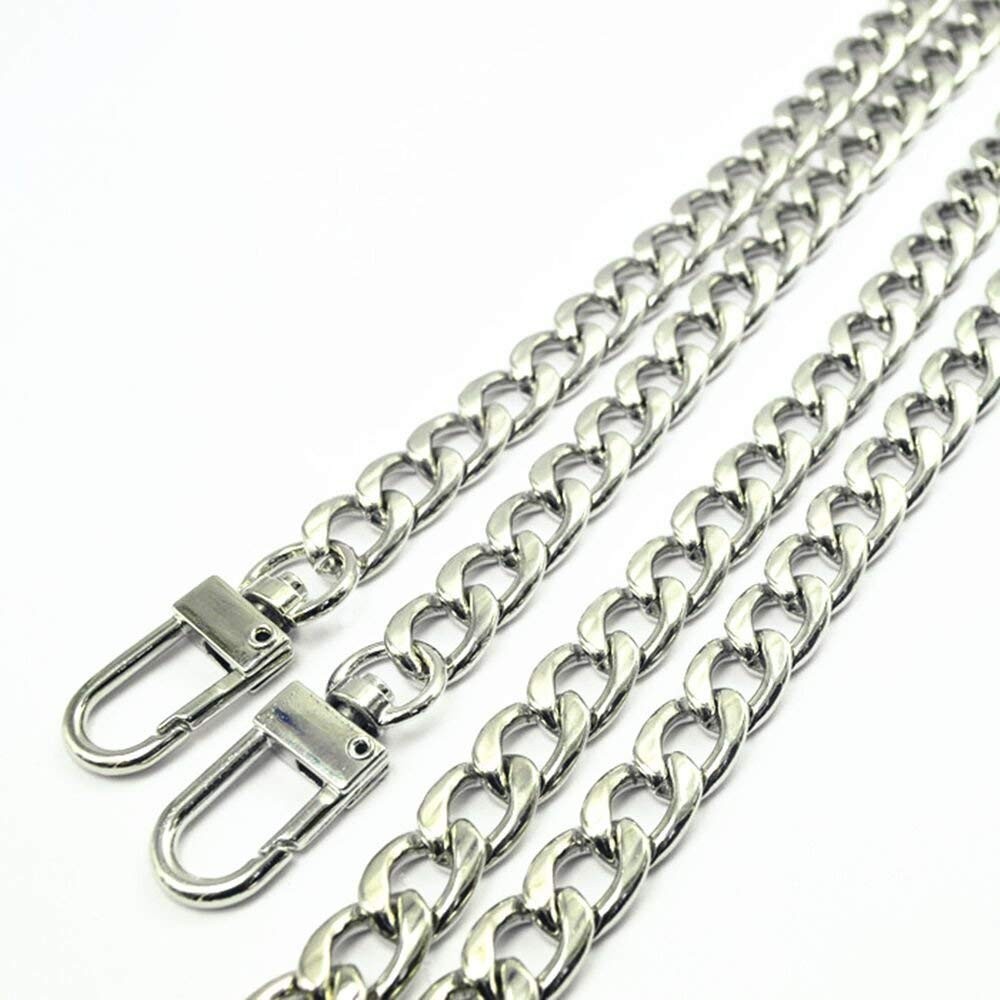 47″/120cm Silver Iron Flat Chain for Handbag Shoulder Bag Crossbody Bag Purse…