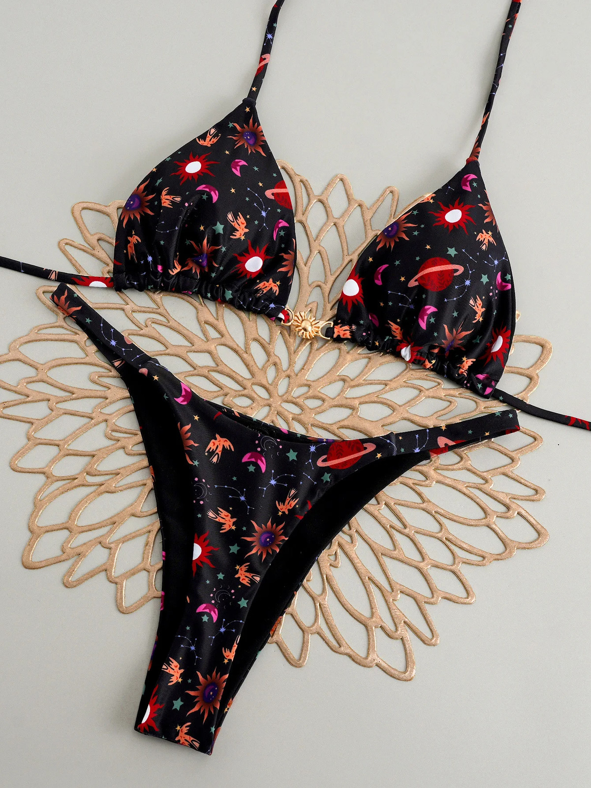 Womens Sexy Leopard String Bikini Push Up Brazilian Swimwear Thong Bathing Suits