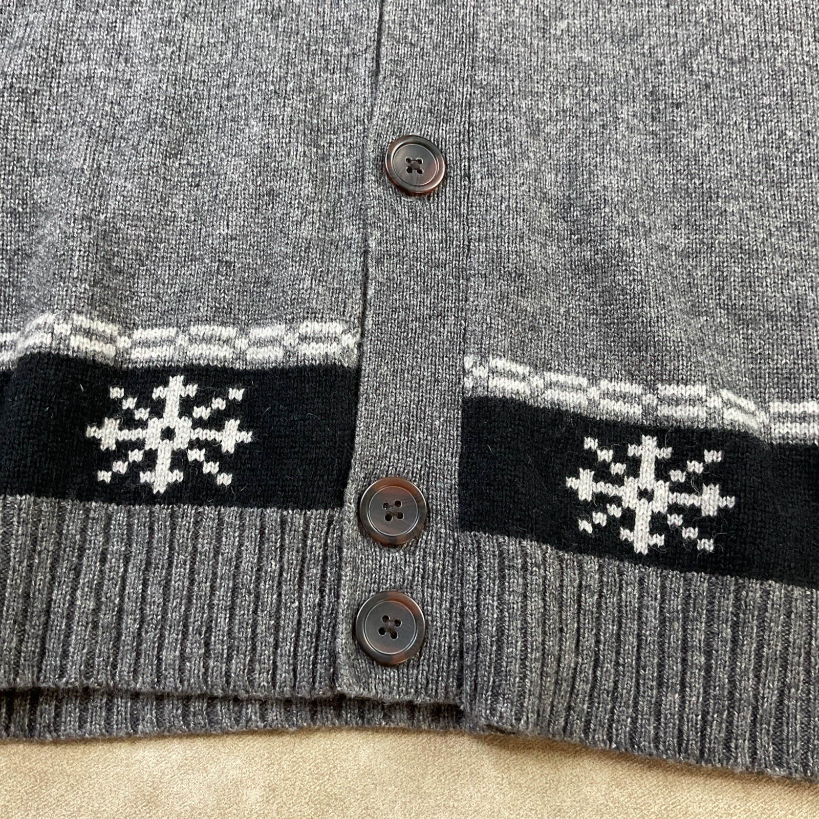 Alan Flusser Cardigan Men Sz XL Sweater Preppy Wool Acrylic Blend Fair Isle