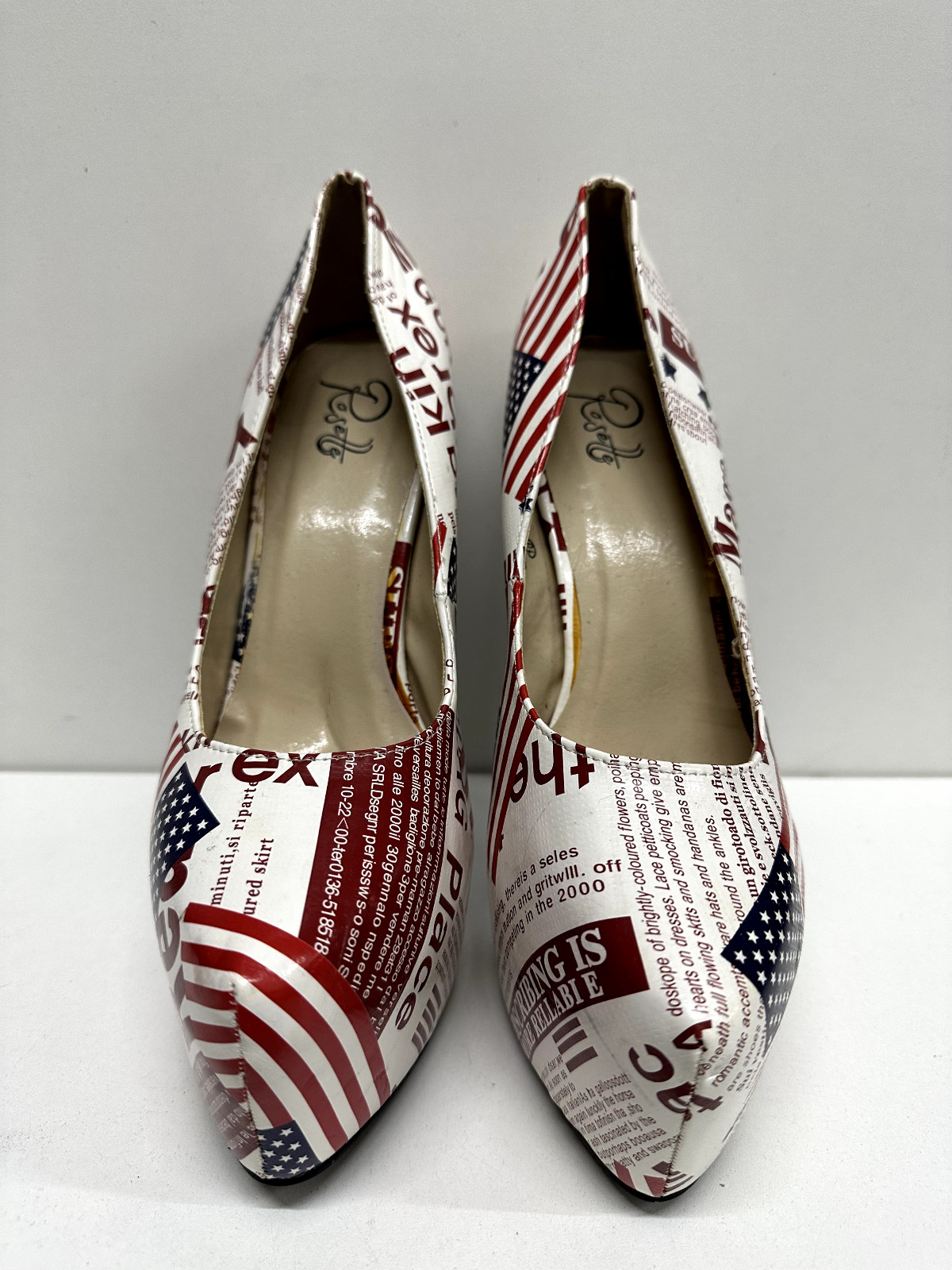 Rosette women size 10 Elle-26 hidden platform Stiletto heels man made materials