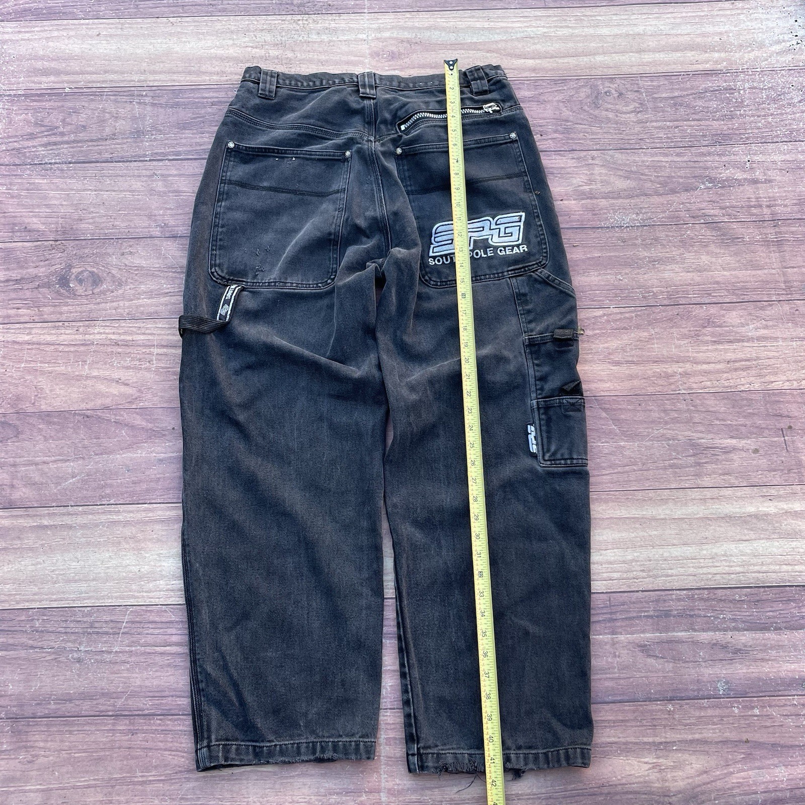 Vintage Y2K Southpole Carpenter Loop Baggy Style Skate Embroidered Jeans Mens 36