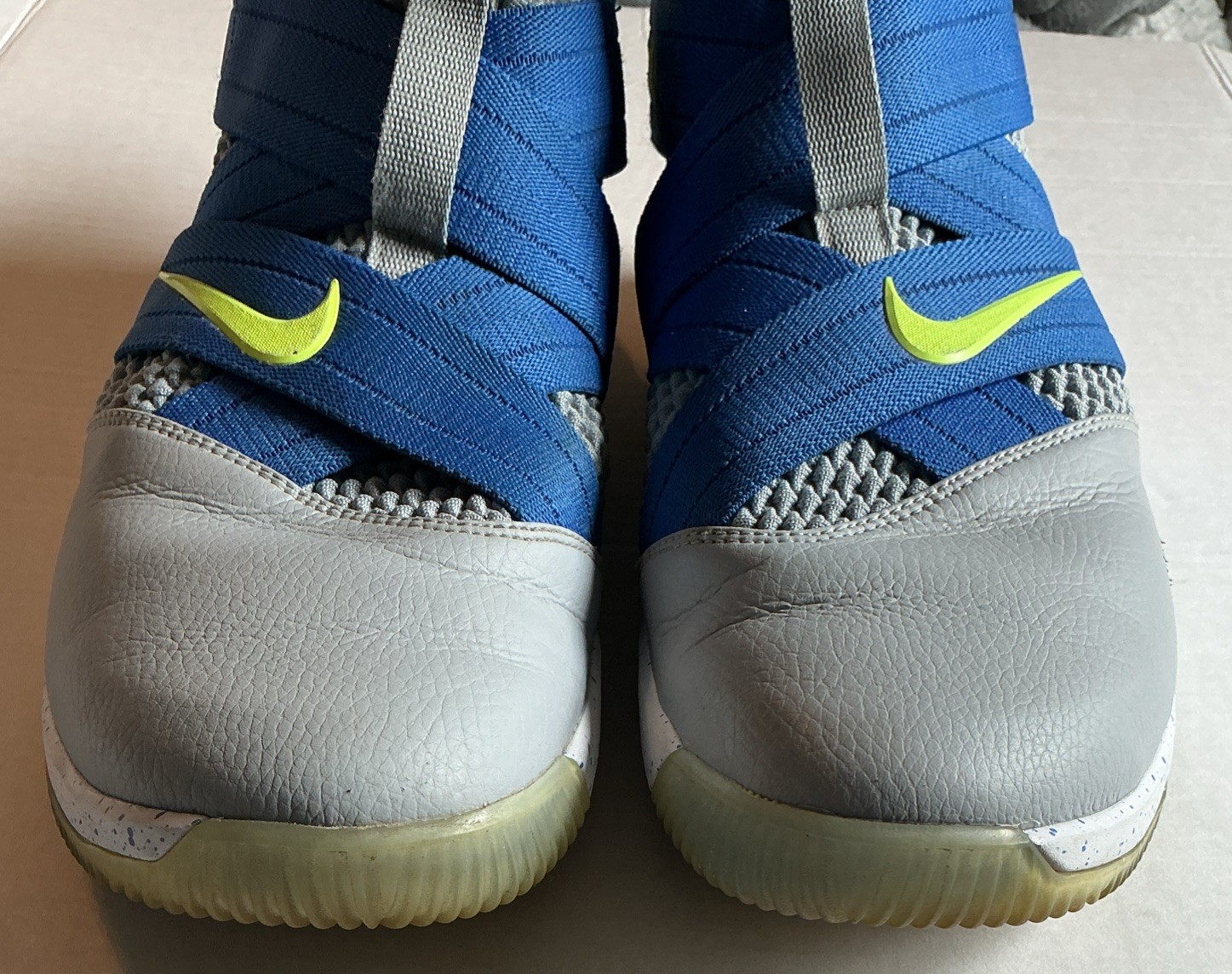 Nike Air Zoom LeBron James Soldier XII 12 Grey and Blue. Size 12