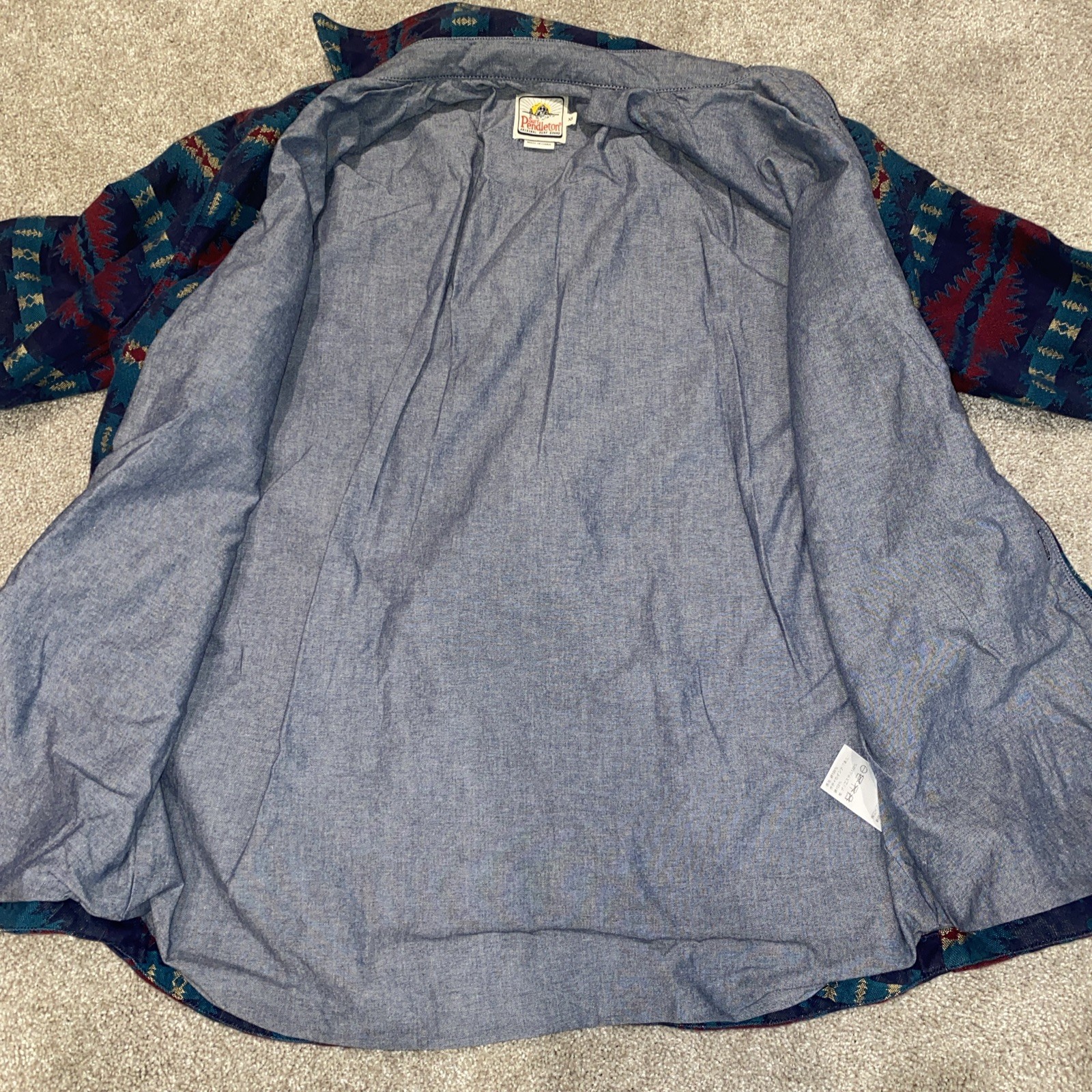 Pendleton Surf Pendleton Shirt Men’s XS Multicolor Southwestern Aztec Lined