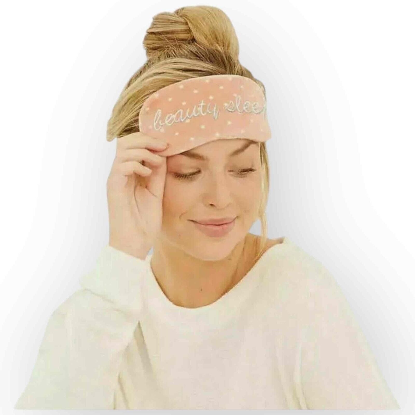 Three Dots Womens 2-Piece Knit Velour Lounge Set with Eye Mask – Medium 188