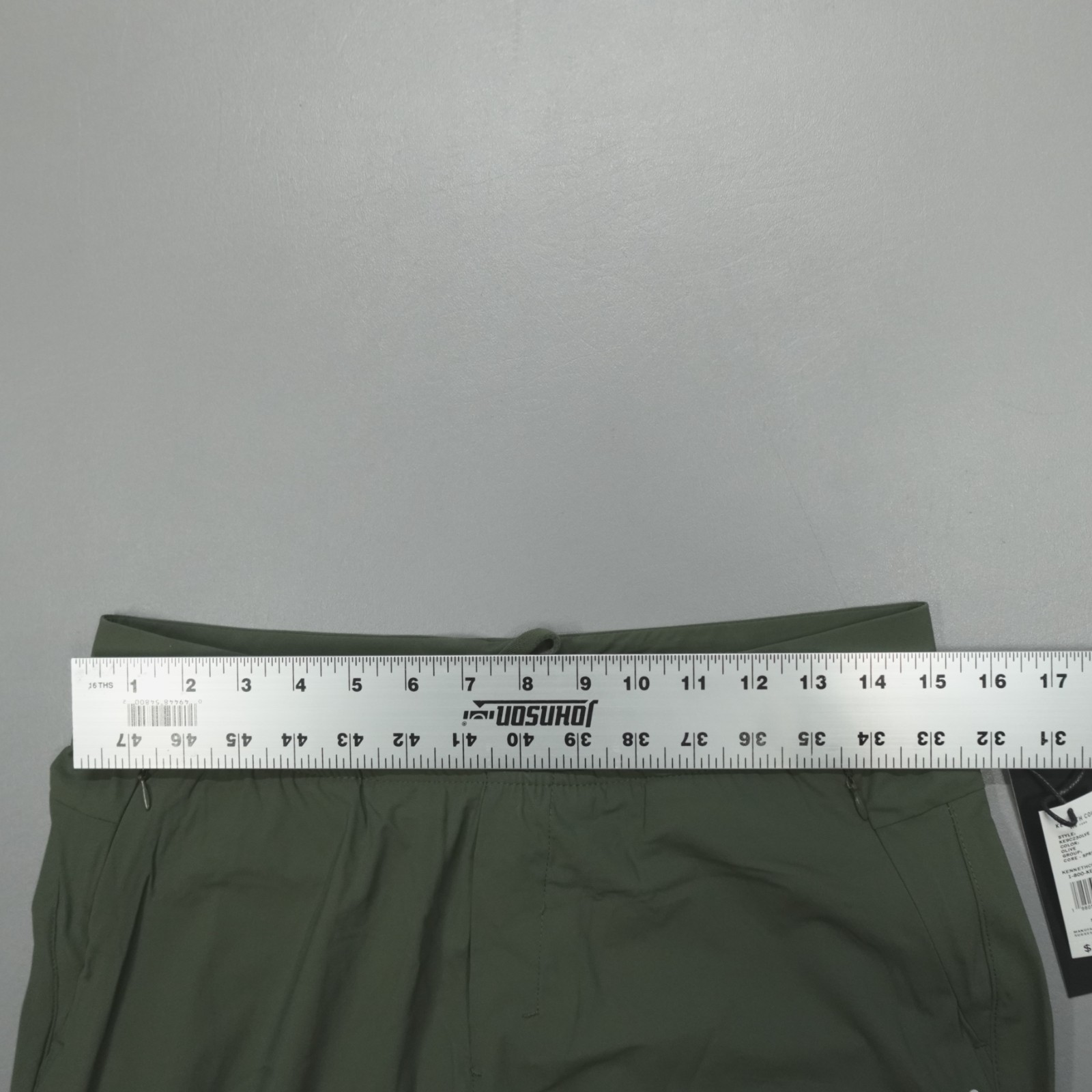 Kenneth Cole Active Tech Jogger Ankle Zip DWR Lightweight Reflective Olive