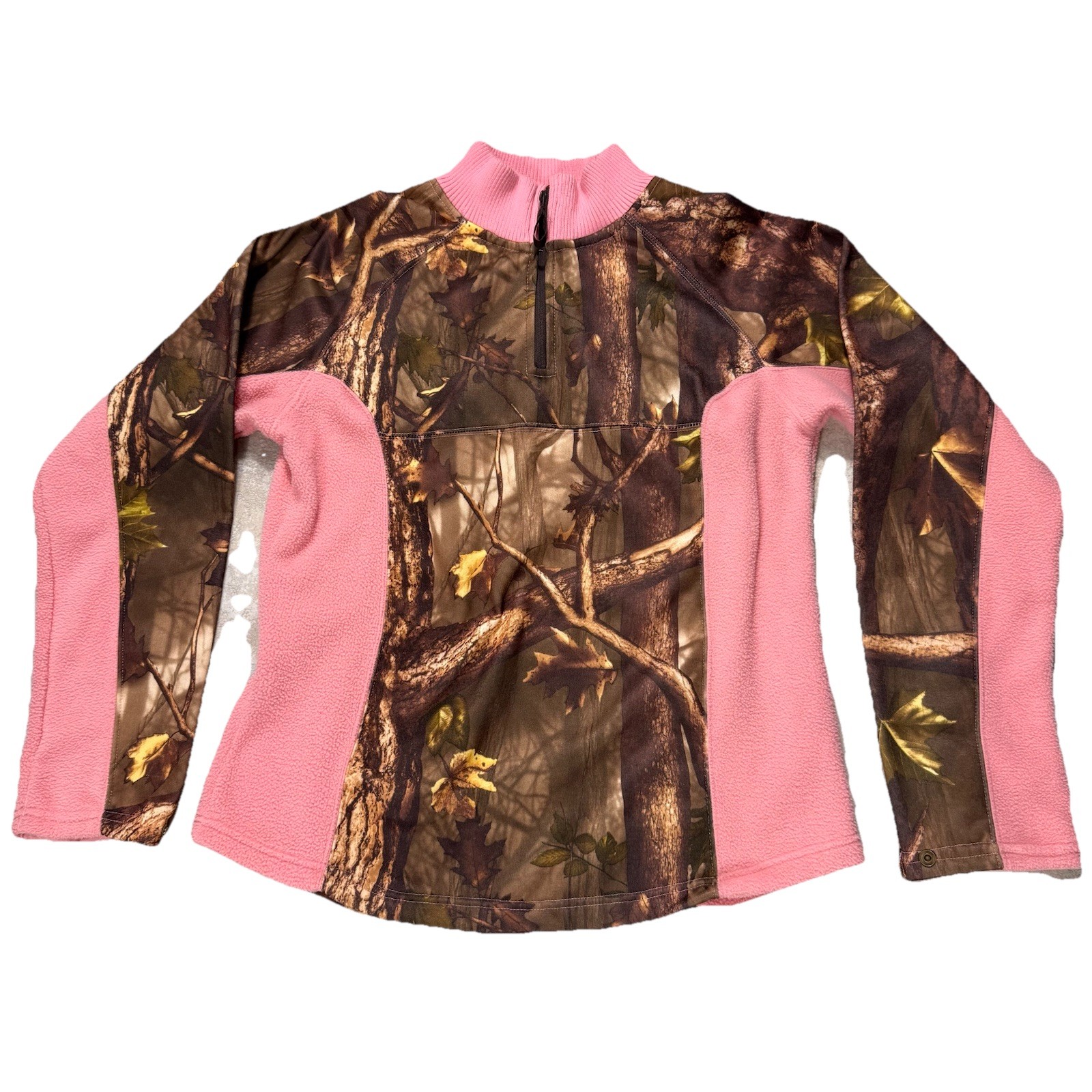 Pink Camo Women’s Fleece 1/4 Zip Small Master Sports Women