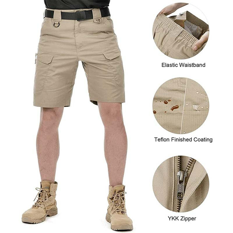Mens Cargo Shorts Tactical Shorts Outdoor Waterproof Hiking Fishing Track Shorts
