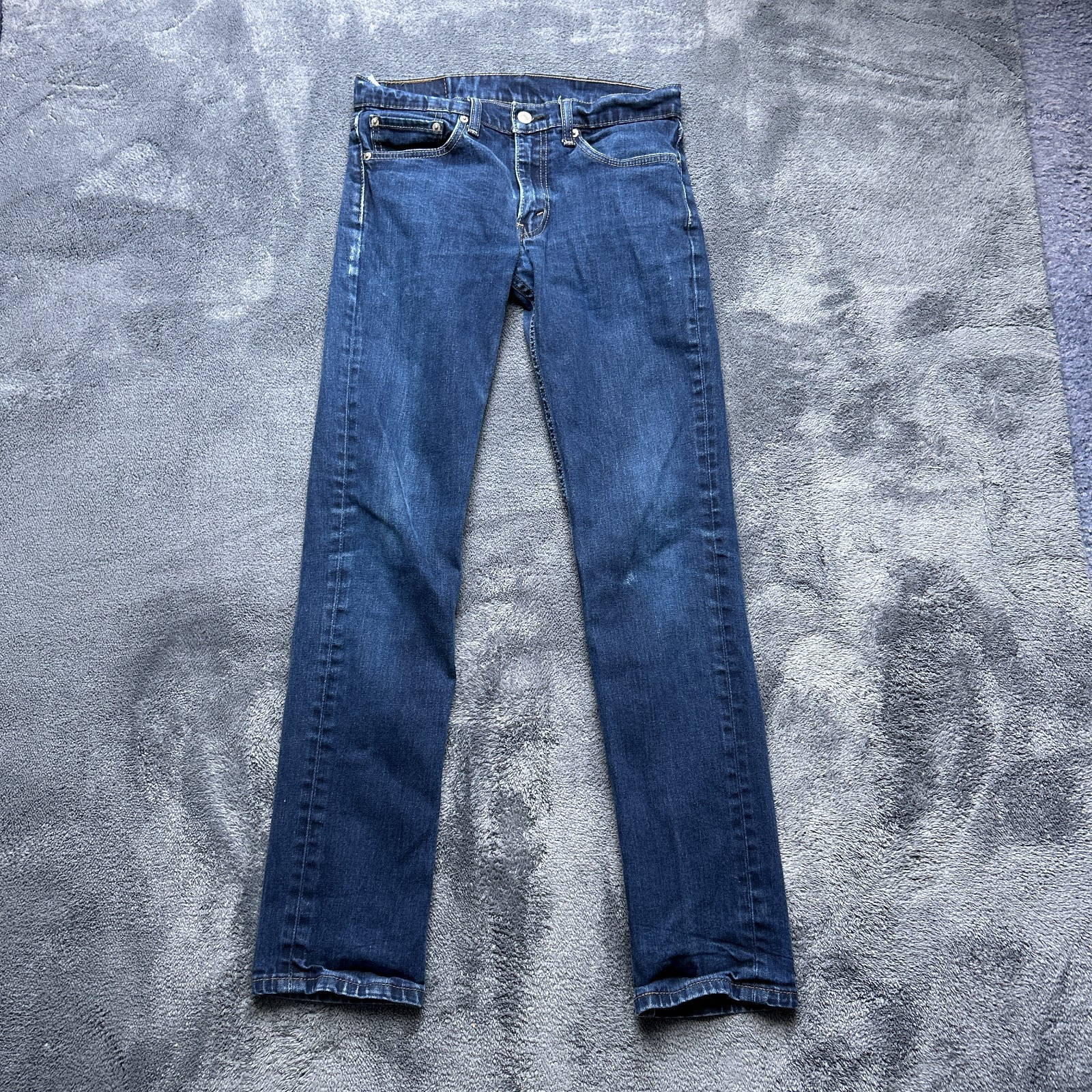 Levis 511 Jeans Mens W31 L32 Dark Blue Wash Slim Tapered Stretch Distressed