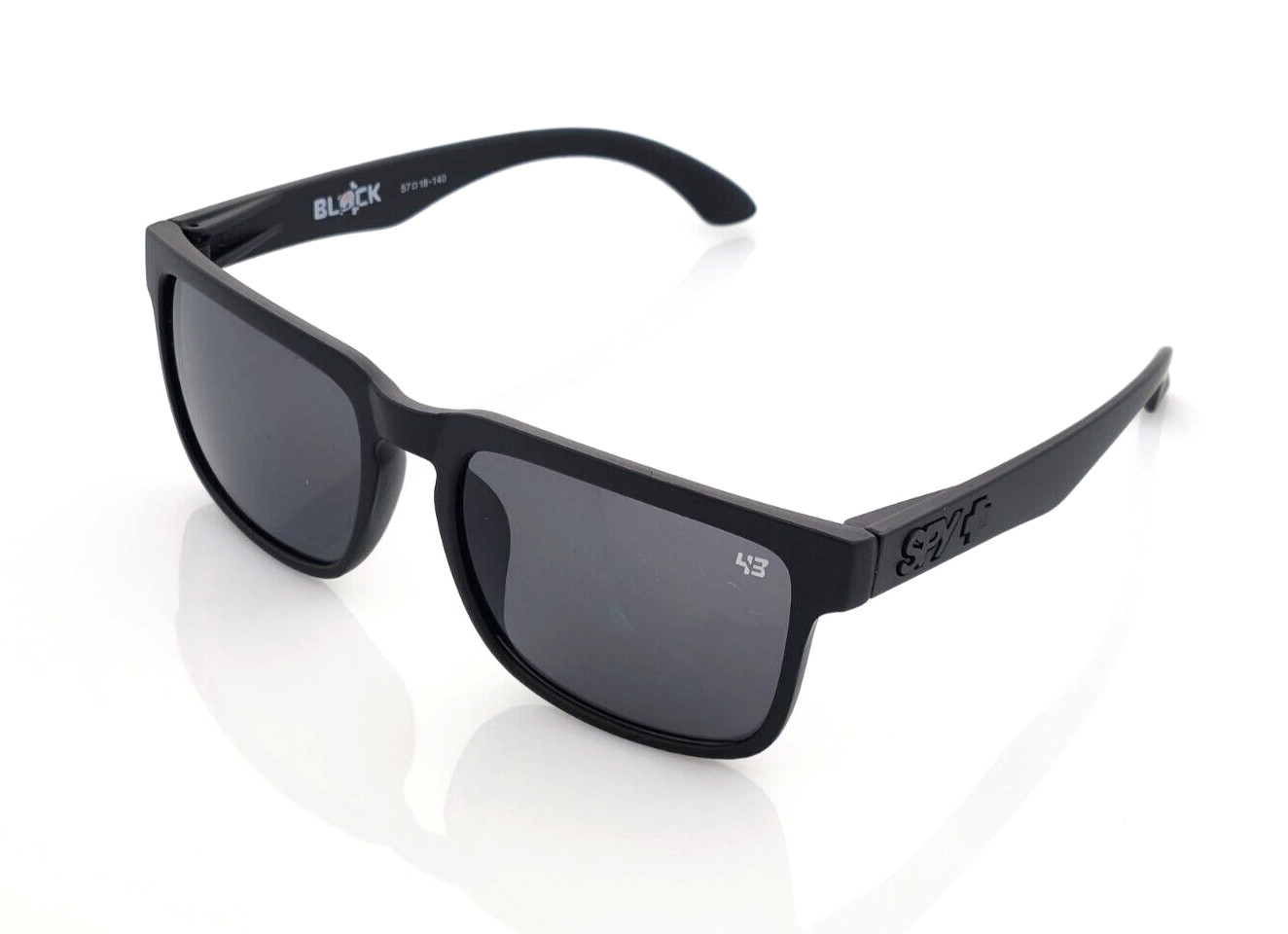 Blackout Spy Helm Promo Sunglasses Matte Black Dark Smoke Lens Black Logo S8