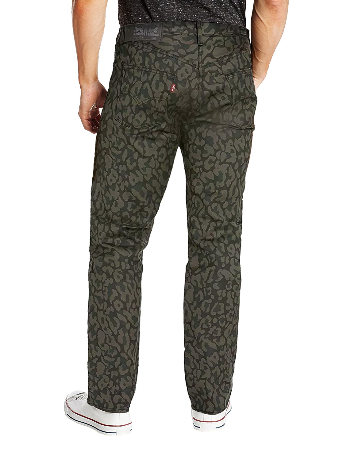 Levi’s Men’s 501 Original Fit Bubble Leopard Print Camo Pattern Jeans 36W x 30L