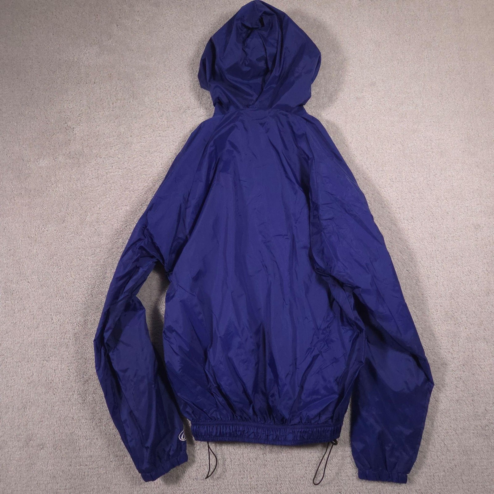 Rawlings Jacket Mens Small Blue Hooded Windbreaker Just Breathe Horse Riding
