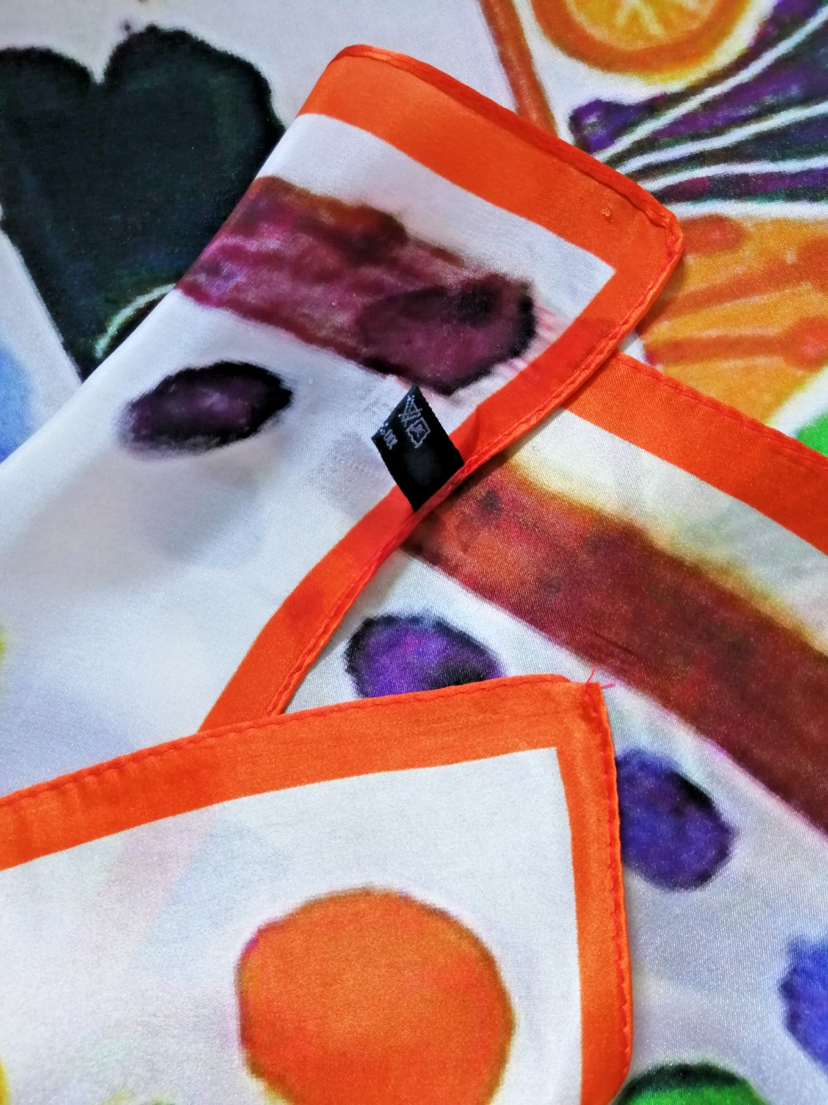 21″X21″Color Painting 2 Print Pure Mulberry Satin Silk12momme Scarf 53x53cm4125