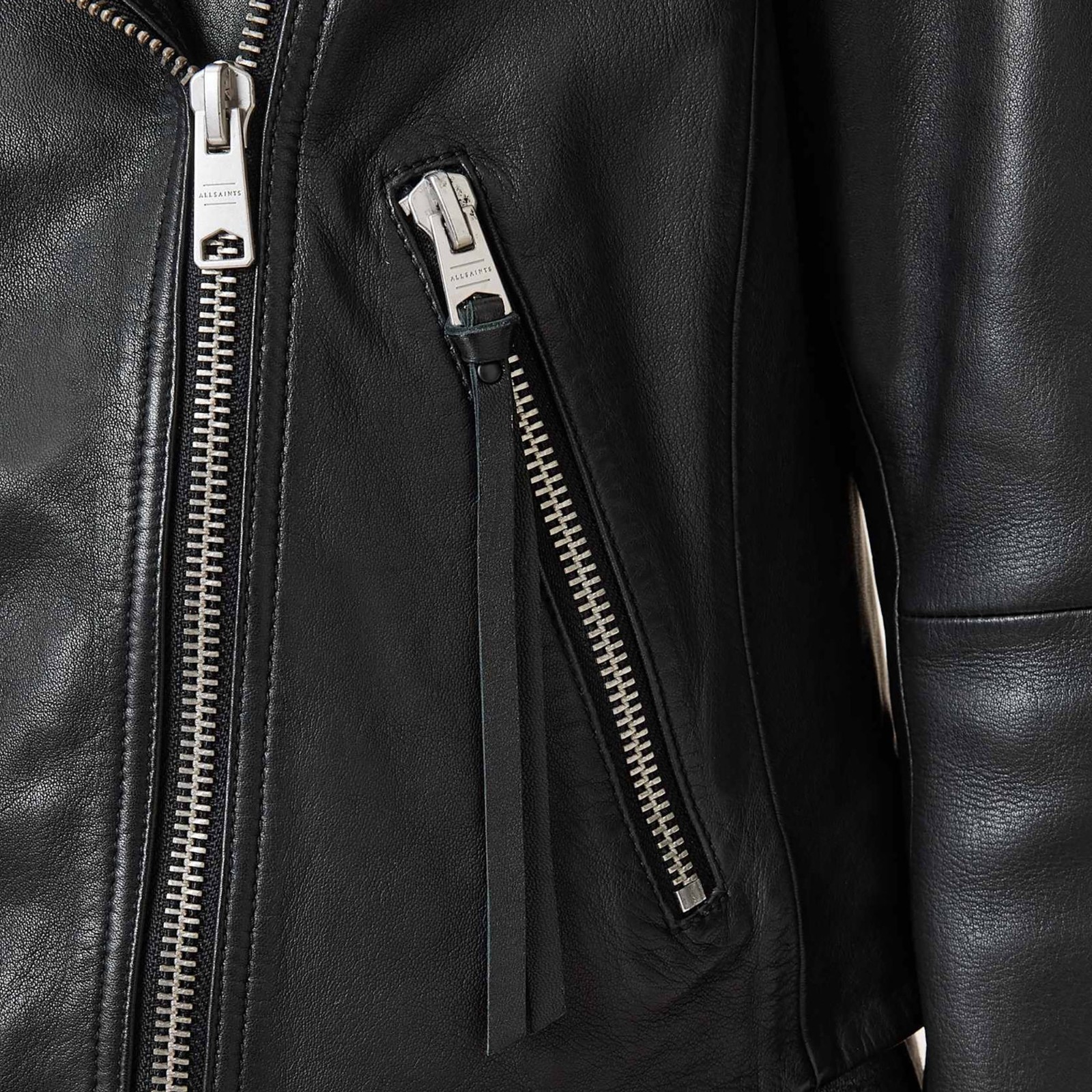 Women Real Leather Jacket Black Biker Moto Asymmetric Zip Up Motorcycle Coat