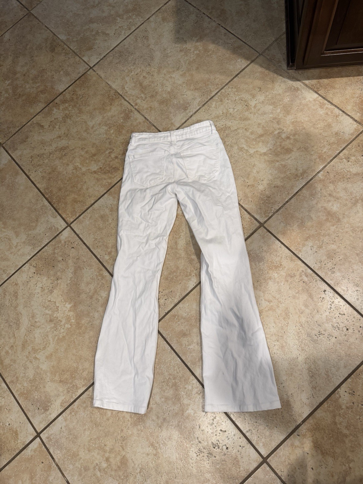 Mango MNG Women’s WHITE DENIM Boot Cut USA 2 Jeans