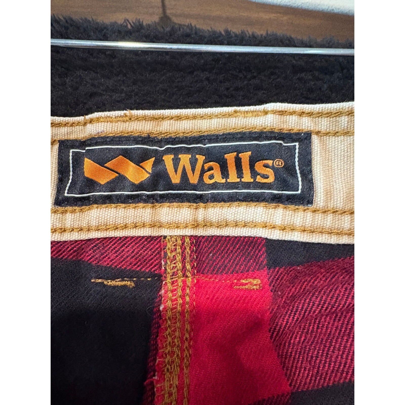 Walls Work Pants Mens XL Beige Insulated Flannel Lined Carpenter Style XL