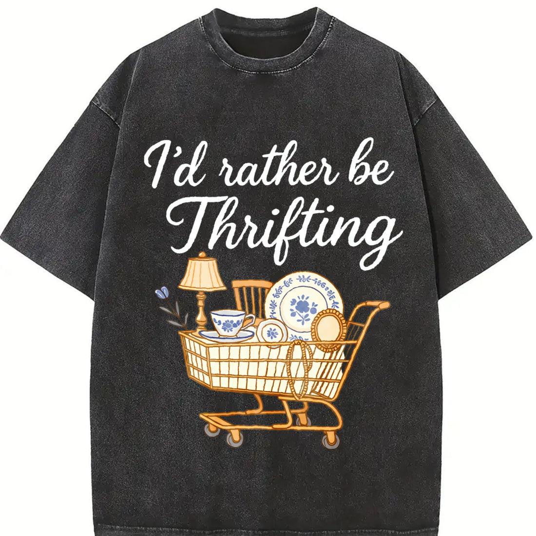 “Comfort Colors I’d Rather Be Thrifting Vintage Retro Thrift Aesthetic Boutique