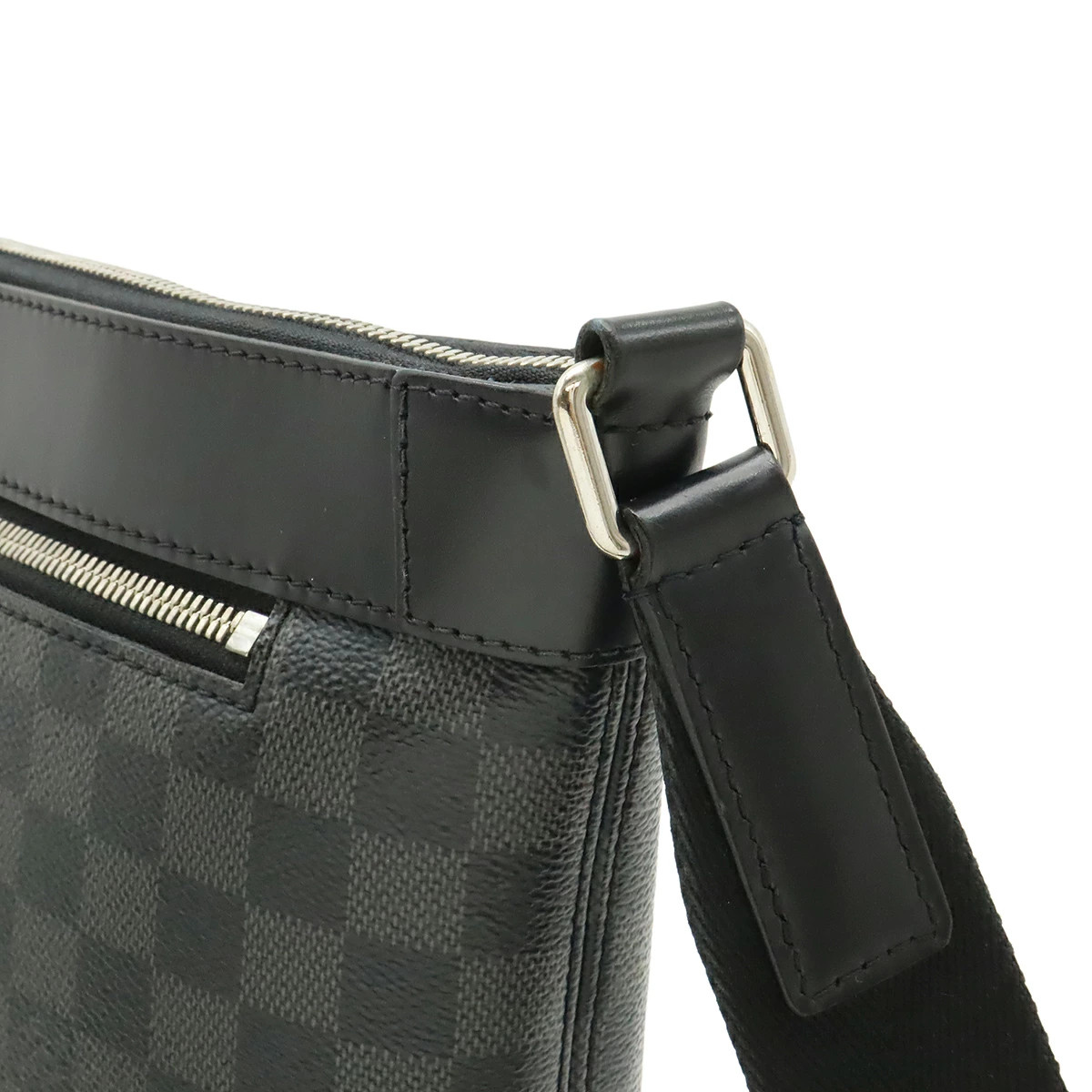 Louis Vuitton Damier Graphite N40003 Shoulder Bag Check Canvas Black #BLB1828